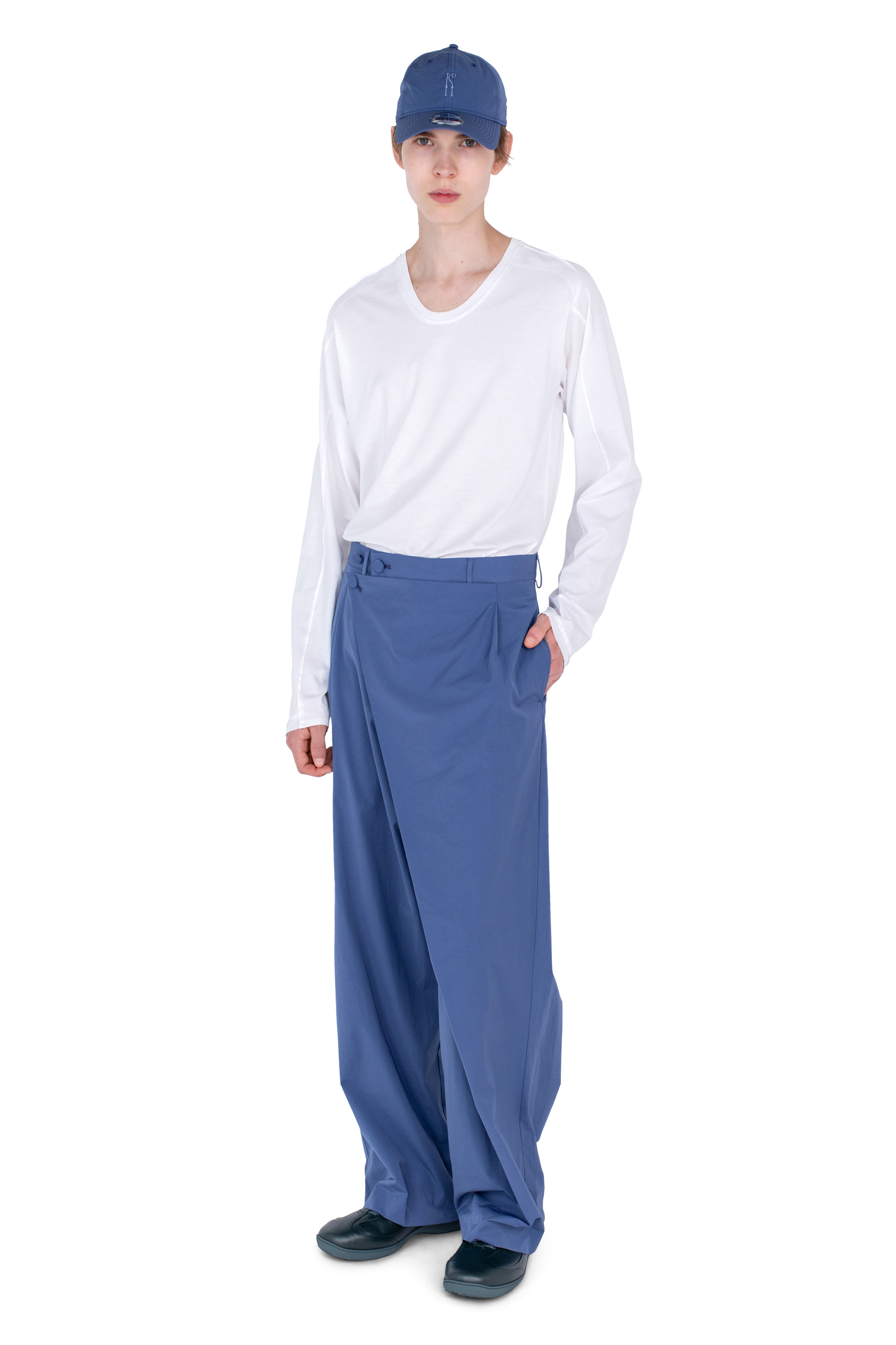 Kiko Kostadinov Bottoms KIPPEL Wrap Trousers pantalon bleu Abyss