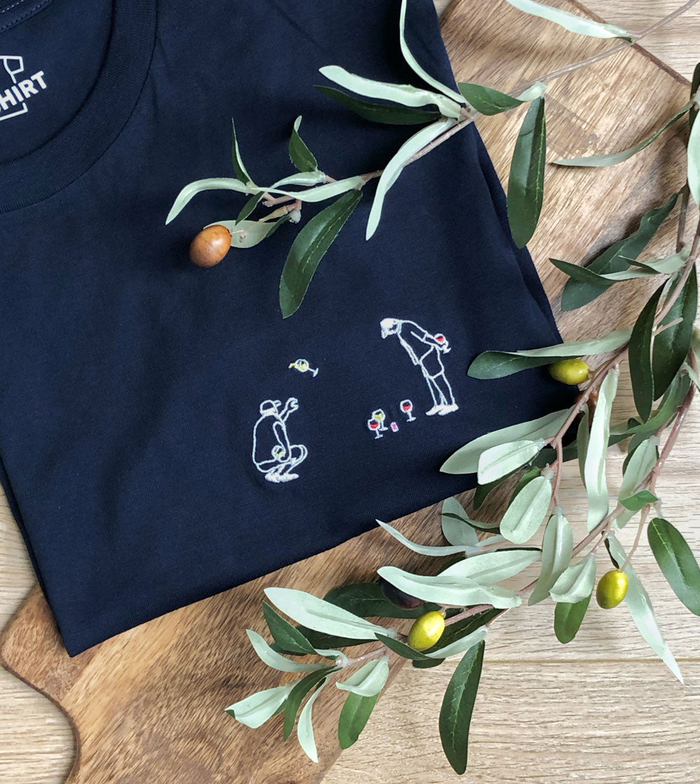 Juste Un T-shirt T-shirts Brodés Club Apéro t-shirt coton bio