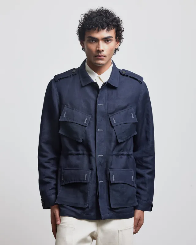 COUNTRYMADE Jackets FAUX BUTTONHOLE SAFARI veste safari en lin