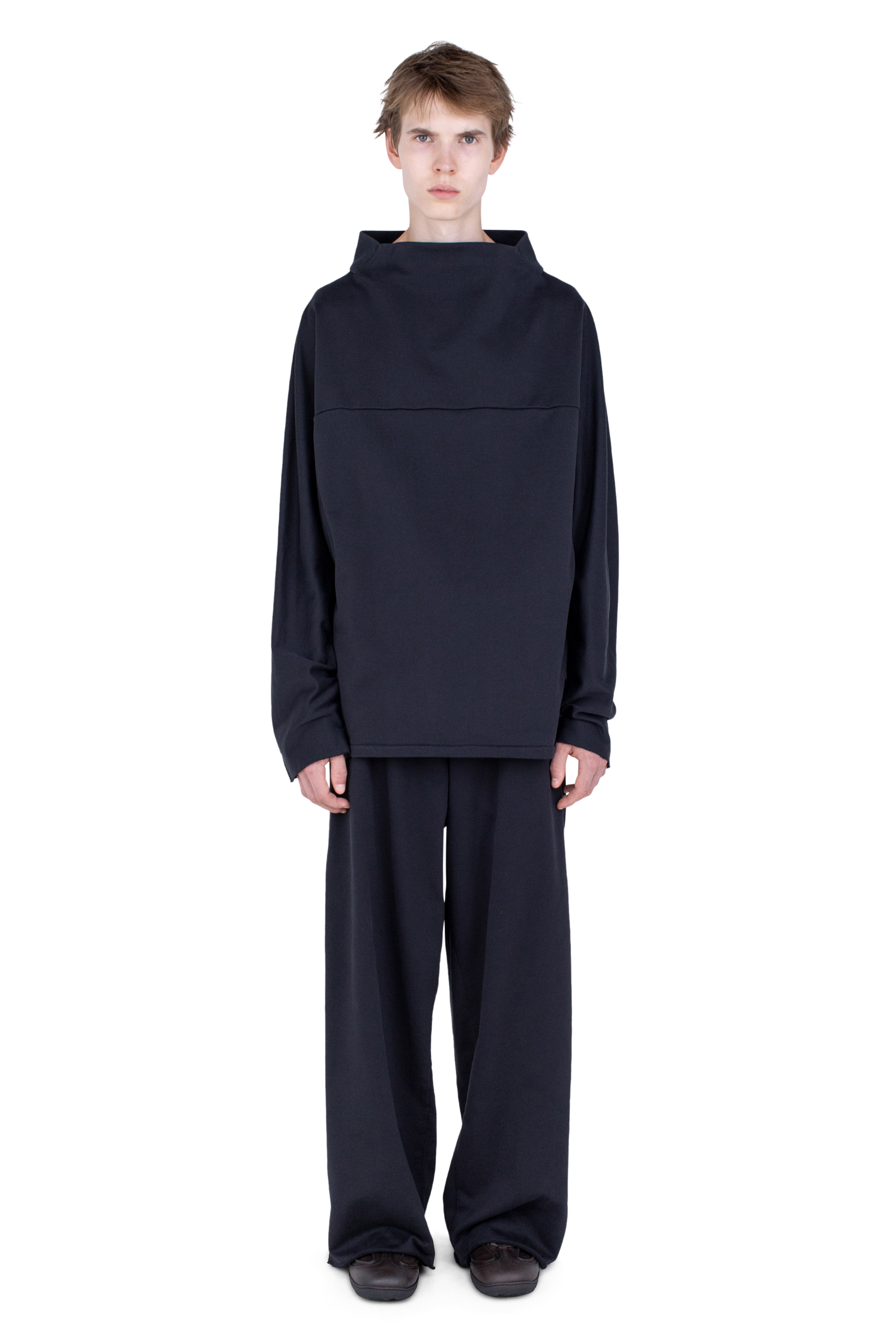 Kiko Kostadinov Tops VELEKA Pullover pull Charcoal coton biologique