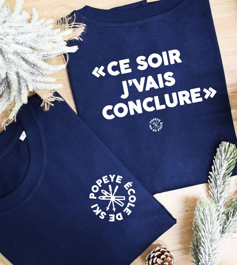 Juste Un T-shirt Sweats Imprimés Ce soir j'avais conclure sweat ski