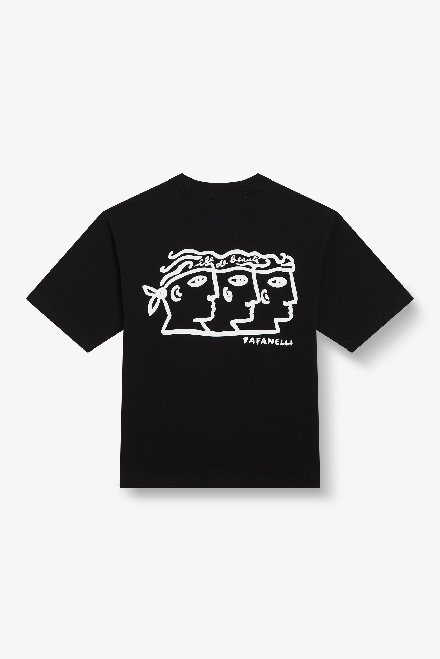 TAFANELLI T-Shirts La Trinità T-shirt noir coton 280 g