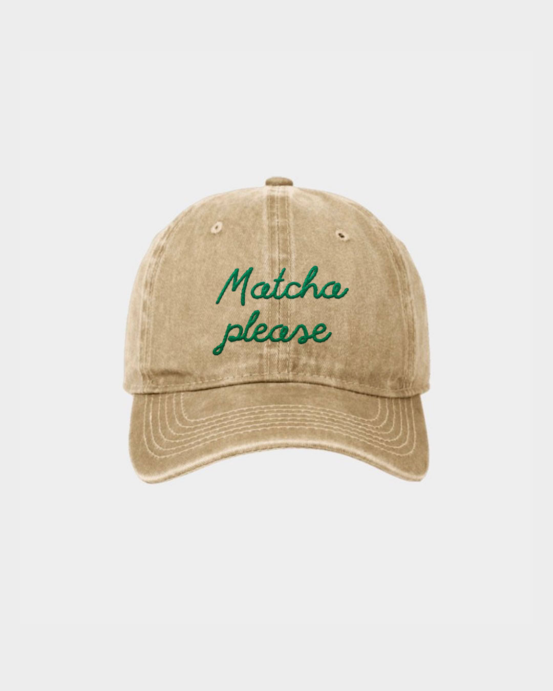 Juste Un T-shirt Casquettes Matcha Please casquette brodée rouge vintage en coton