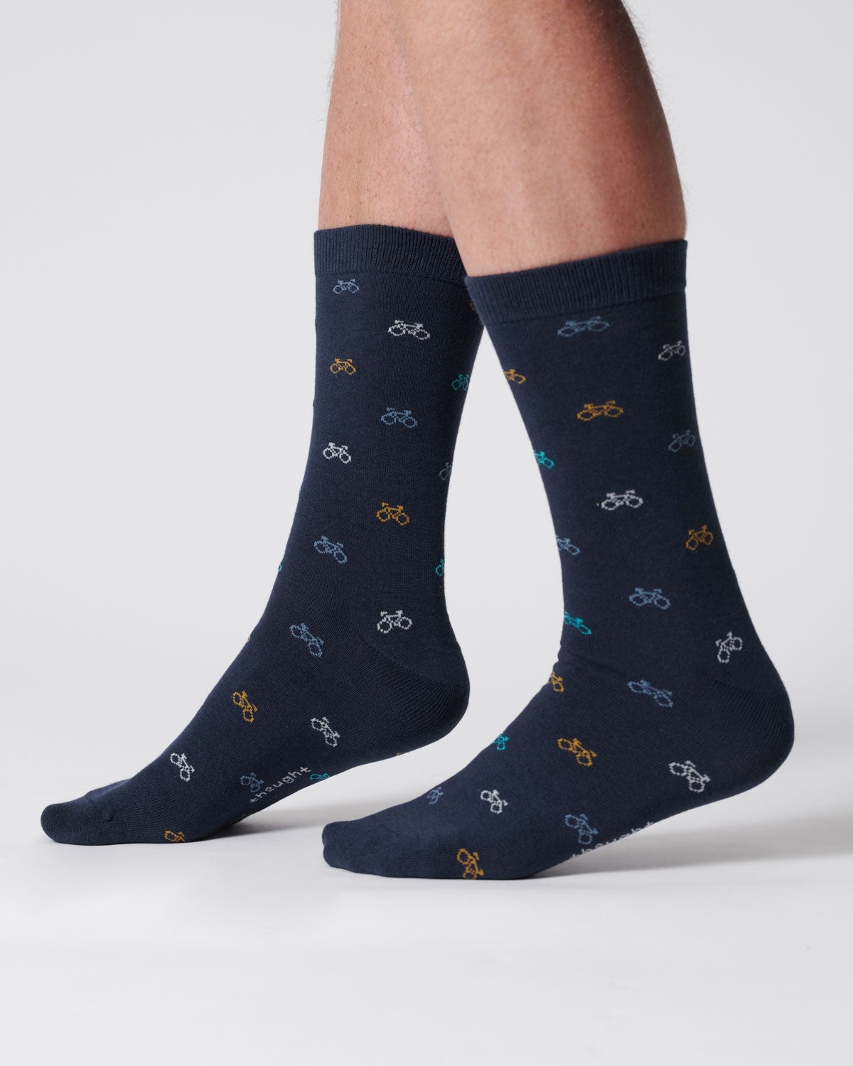 Sourire Multicolore Chaussettes homme chaussettes motif vélo bambou bleu indigo et ciel taille 40/44