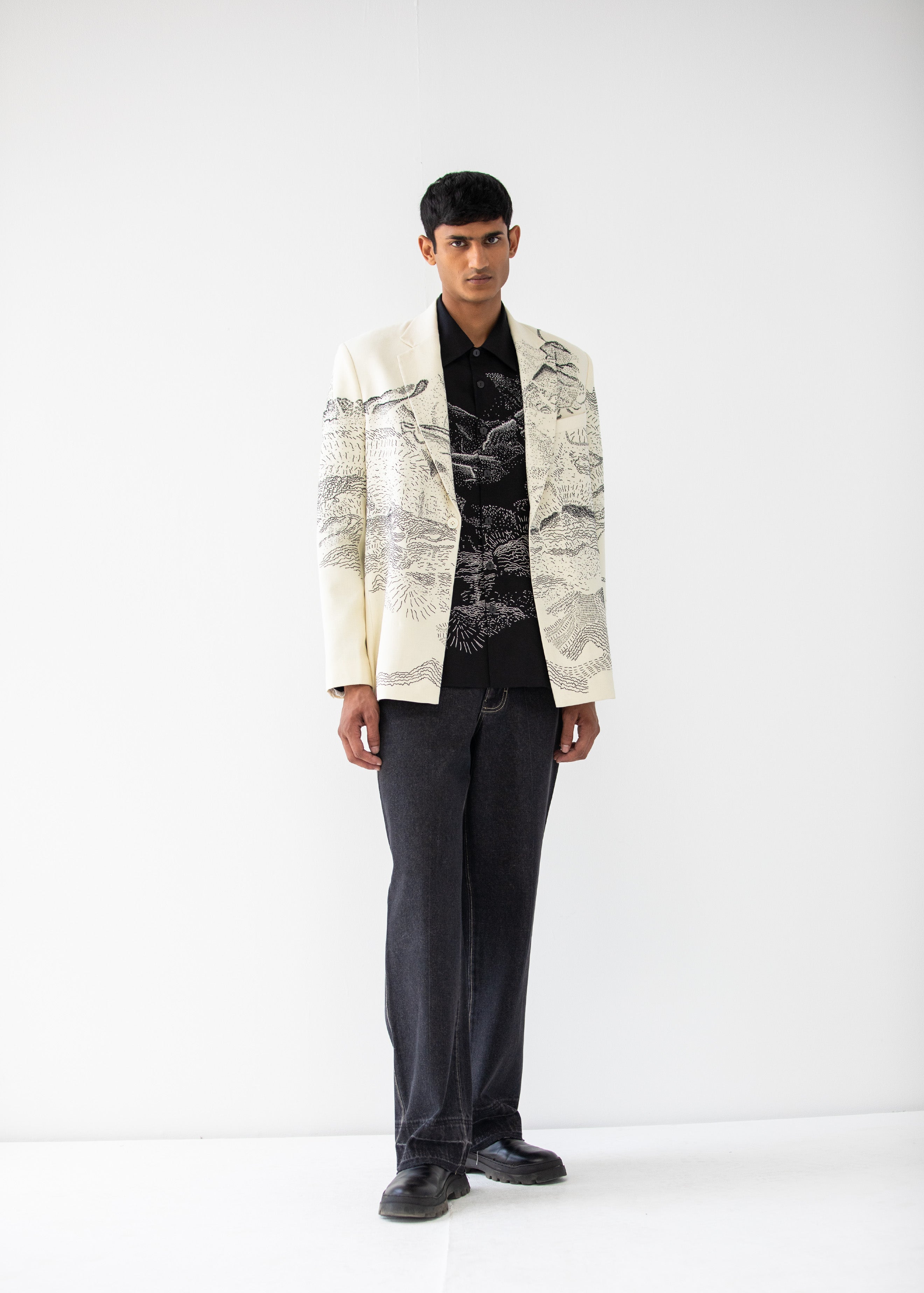 COUNTRYMADE Jackets DUNKIRK SINGLE BREASTED BLAZER blazer brodé