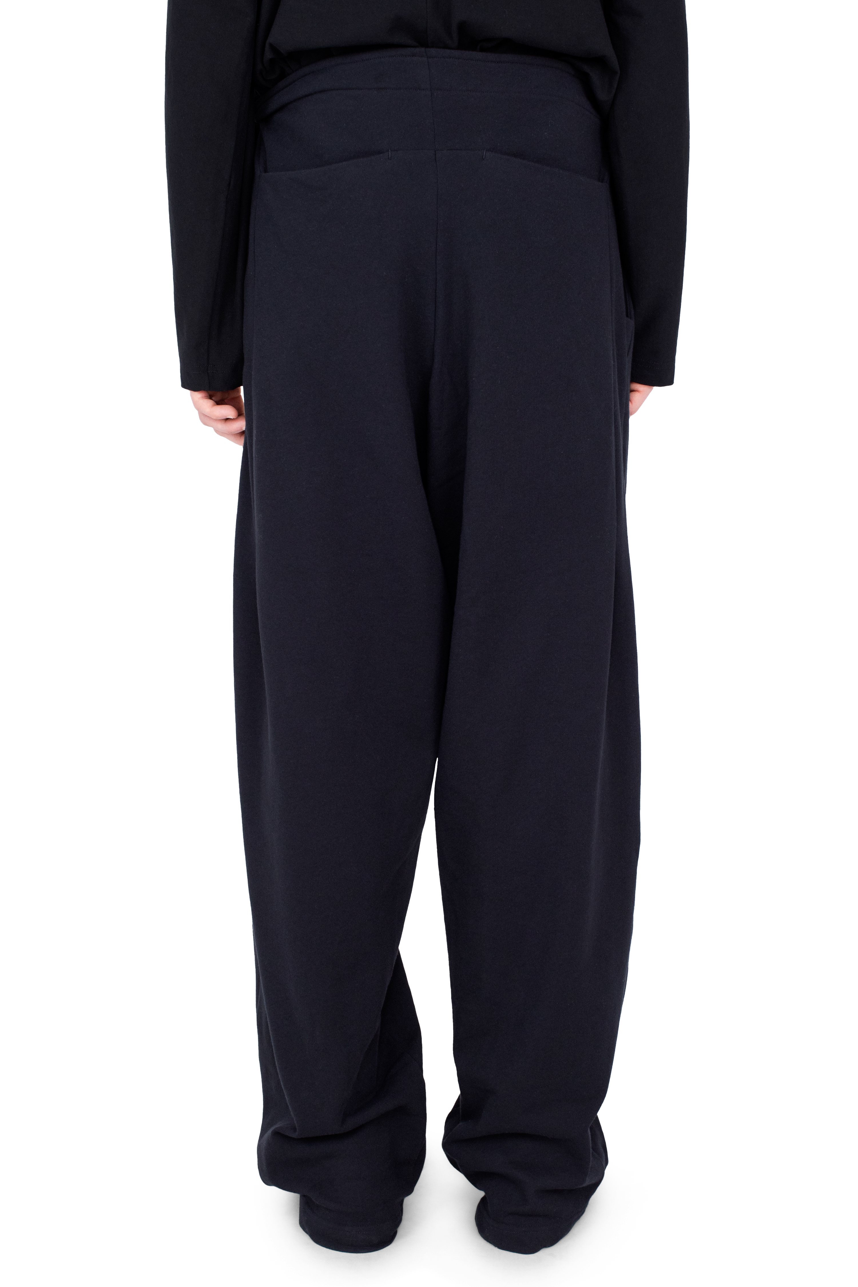 Kiko Kostadinov Bottoms OSCAR Wide Trousers pantalon noir Smooth Black OS jersey