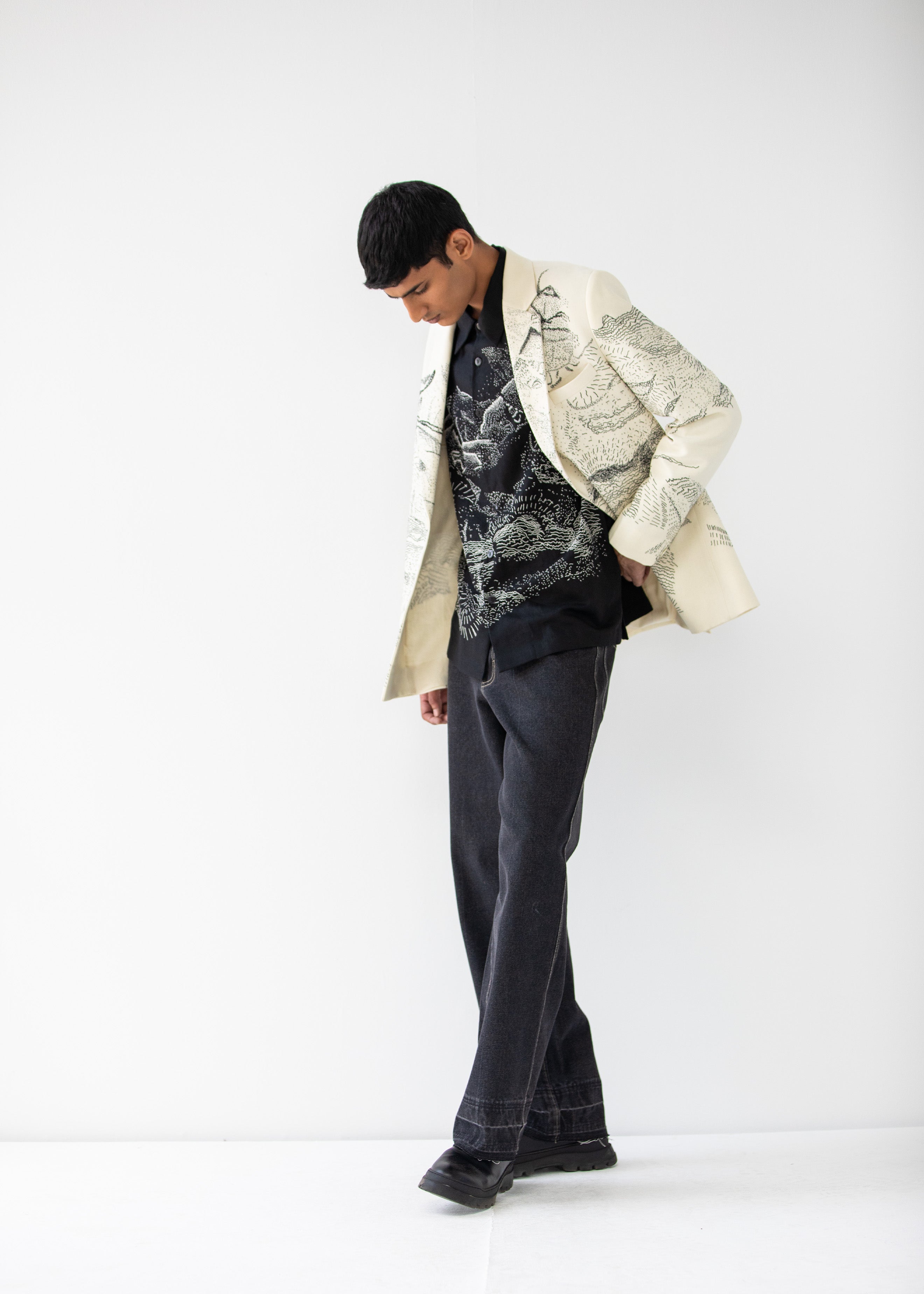 COUNTRYMADE Jackets DUNKIRK SINGLE BREASTED BLAZER blazer brodé