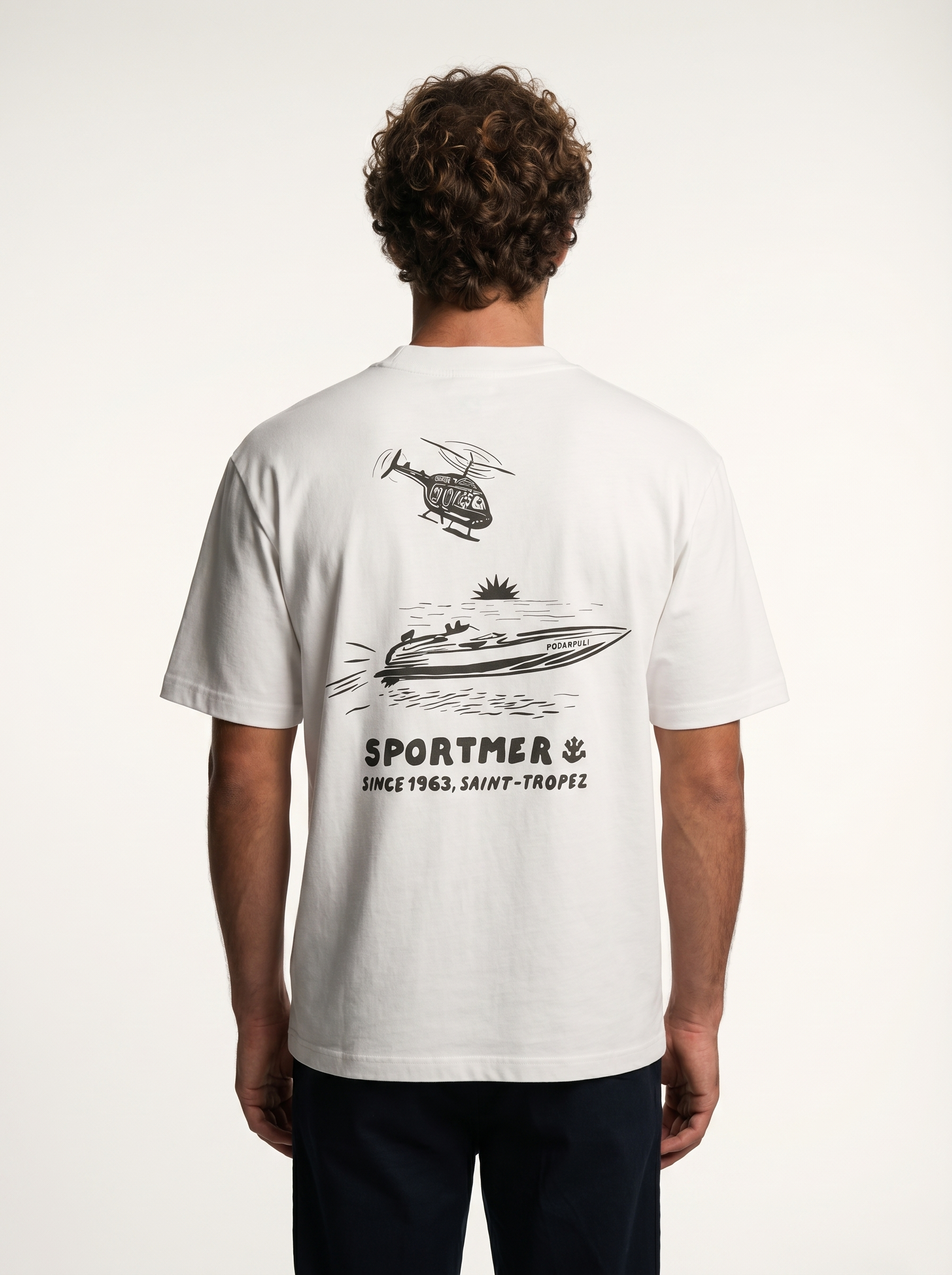 TAFANELLI T-Shirts LE SPORTMER | BLANC t-shirt blanc édition limitée