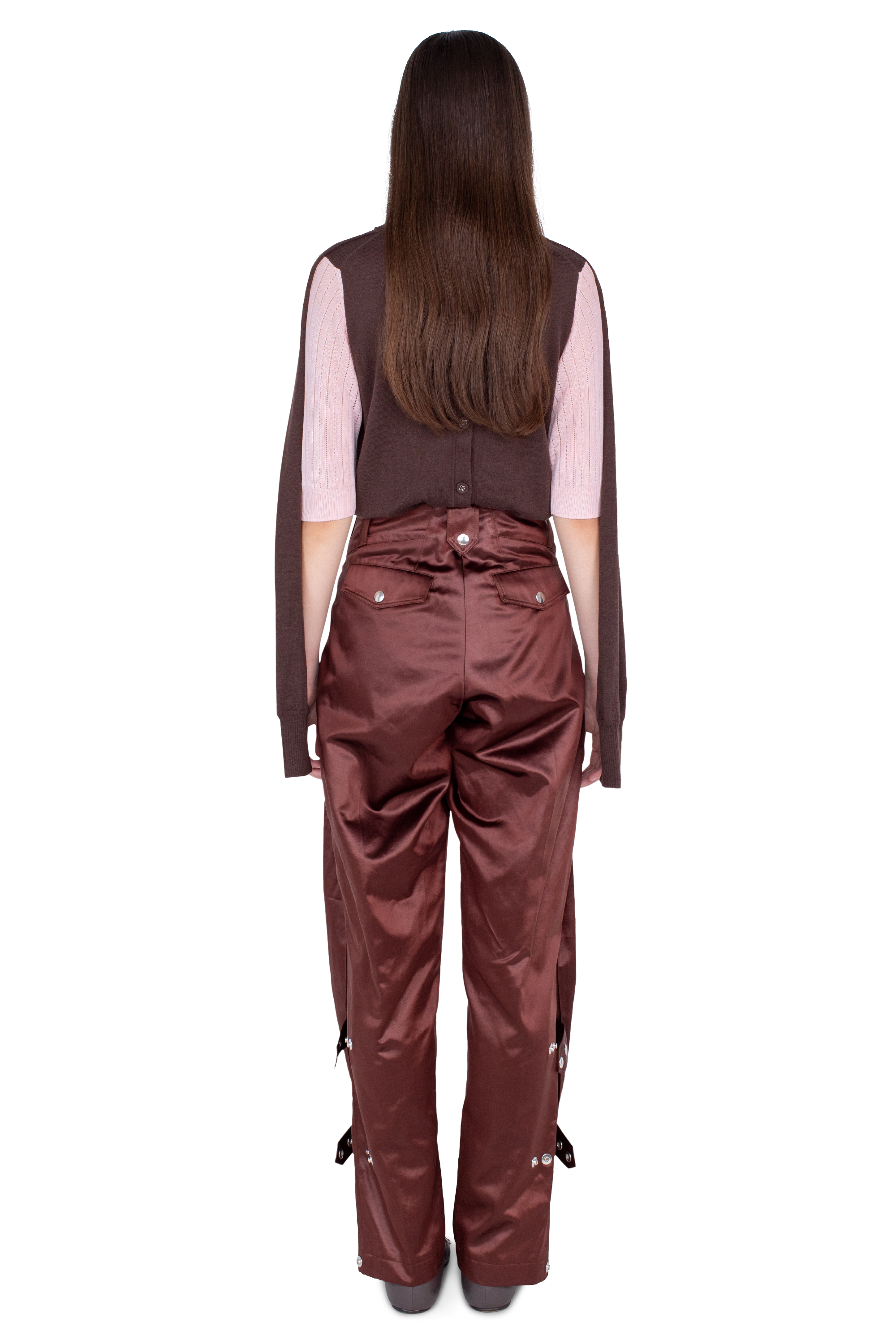 Kiko Kostadinov Knitwear CORELLA Double Sleeve Jumper pull Mahogany