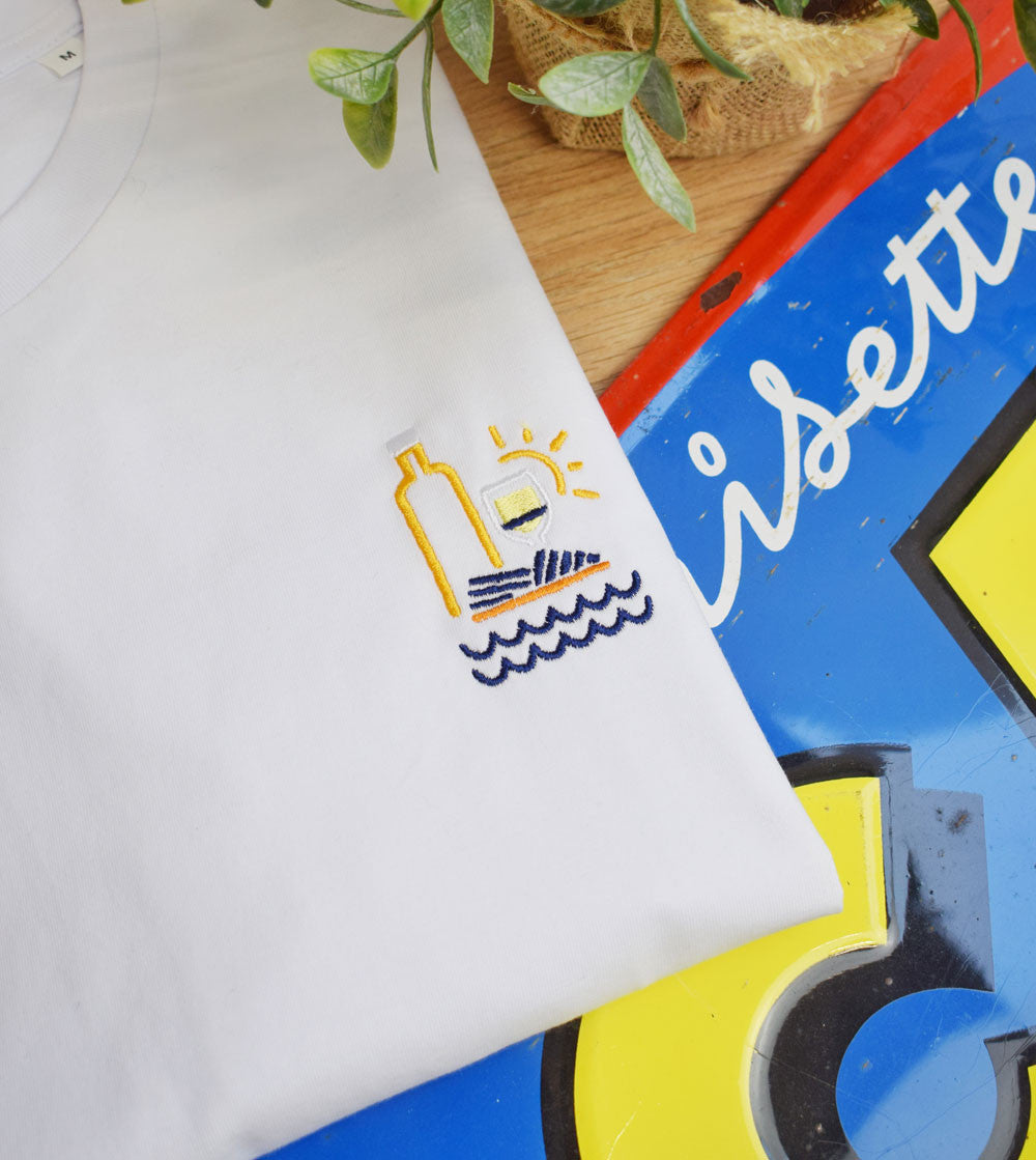 Juste Un T-shirt T-shirts Brodés Espadrille T-shirt brodé coton bio
