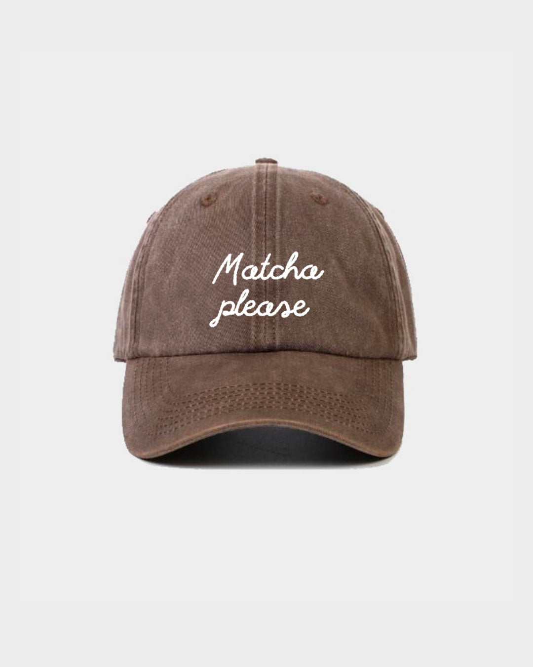 Juste Un T-shirt Casquettes Matcha Please casquette brodée rouge vintage en coton