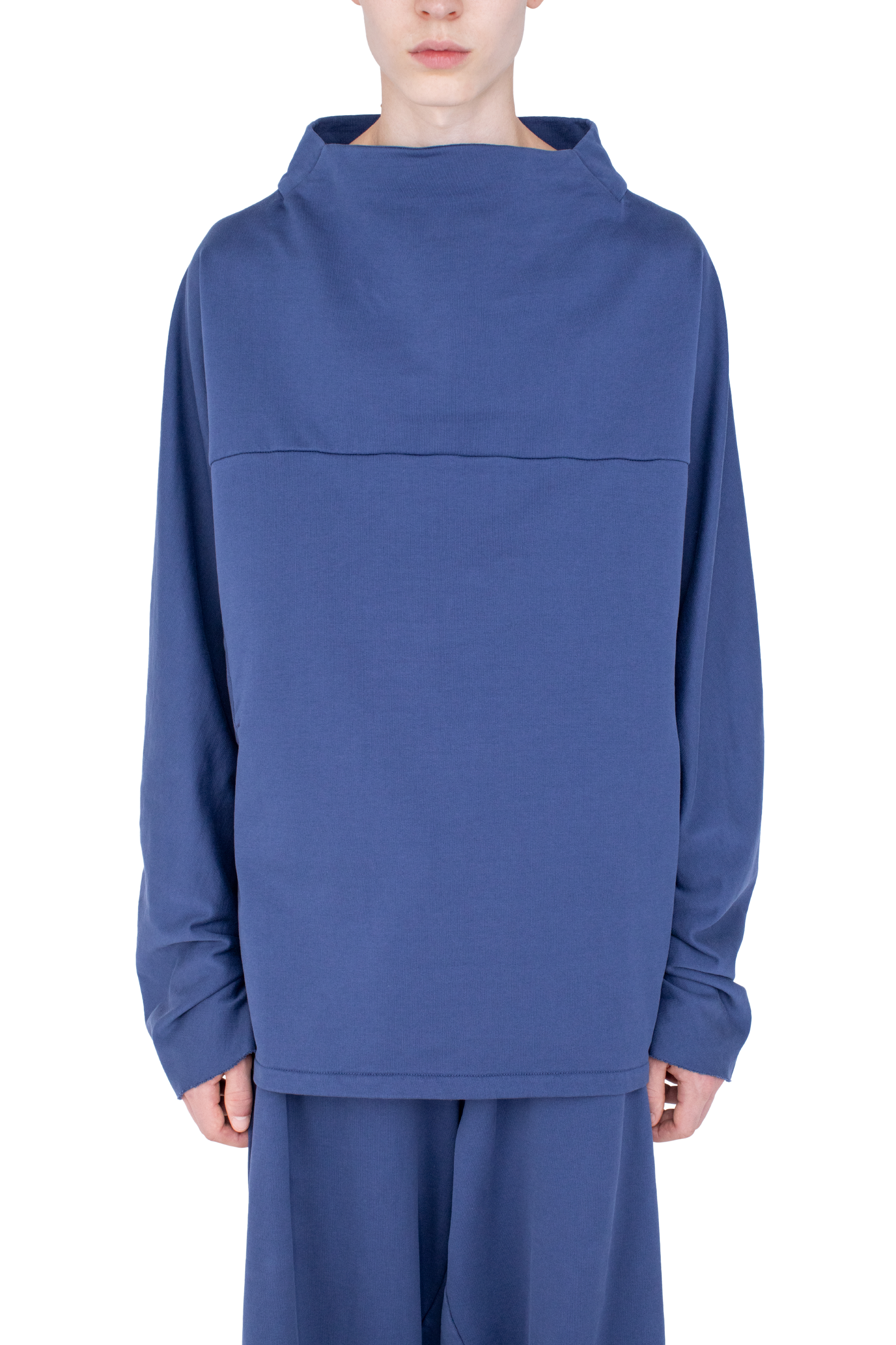 Kiko Kostadinov Tops VELEKA Pullover pull bleu marine coton bio