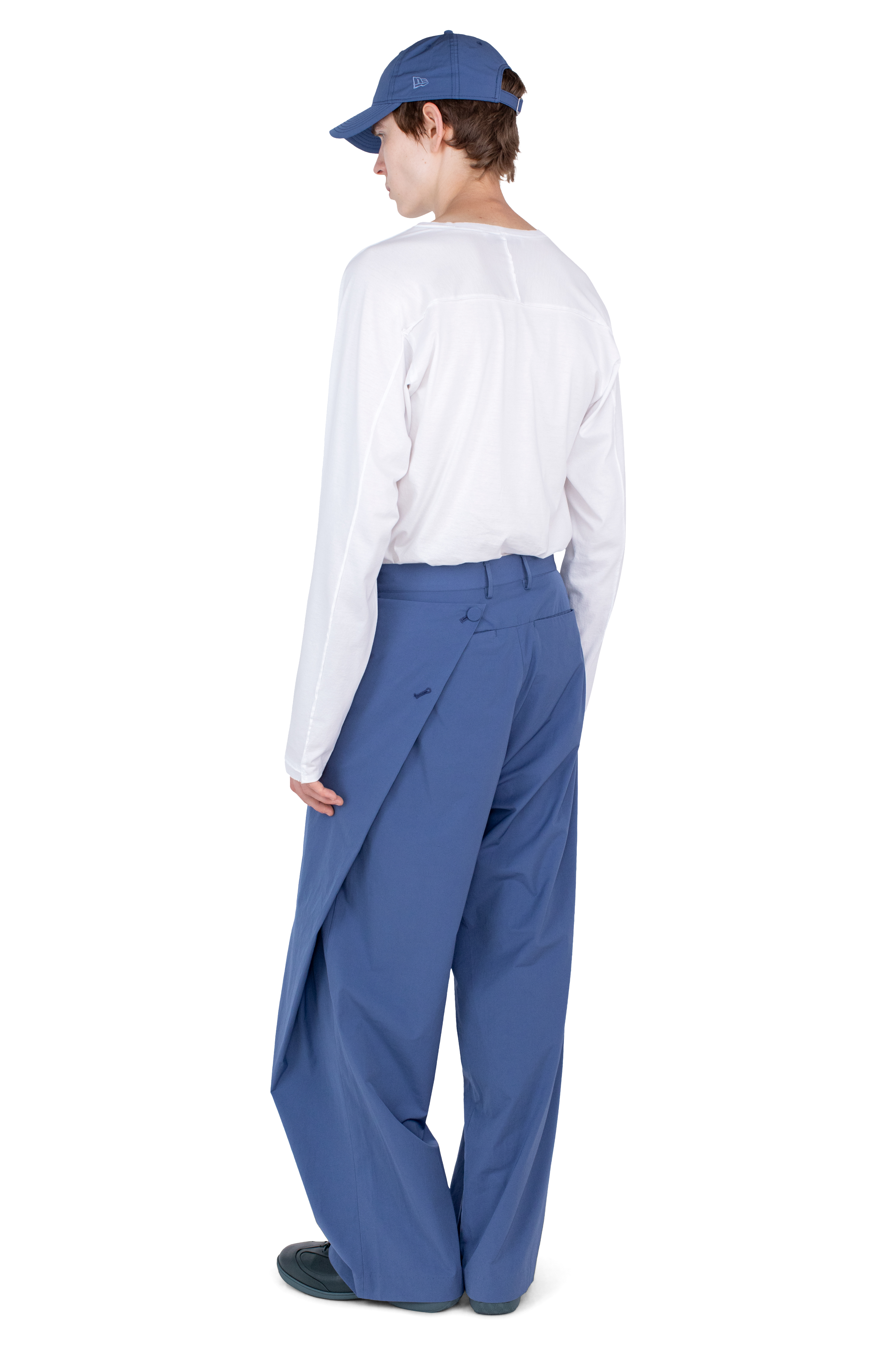 Kiko Kostadinov Bottoms KIPPEL Wrap Trousers pantalon bleu Abyss
