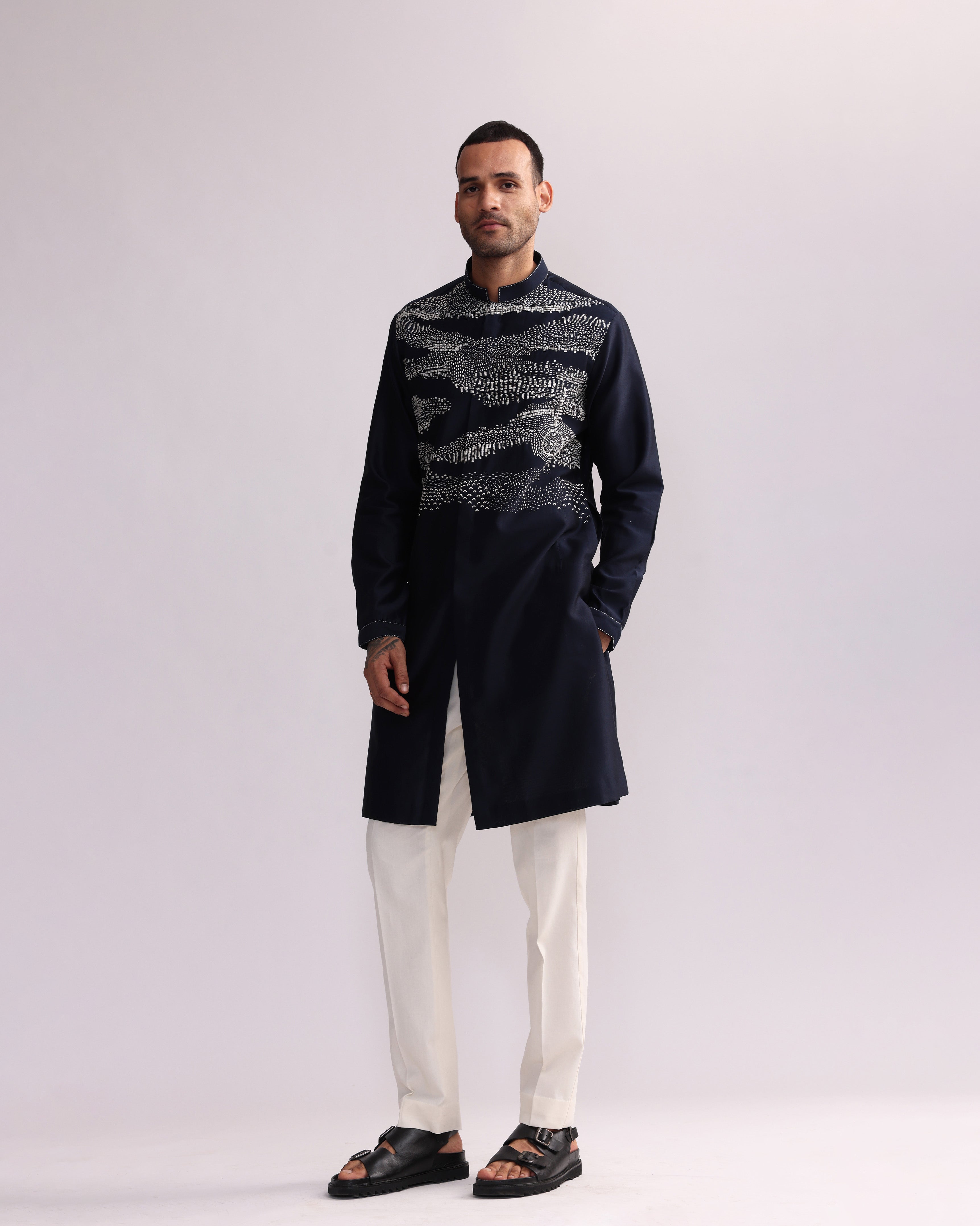 COUNTRYMADE Kurtas TRAIL DUST PLACEMENT KURTA SET kurta brodé