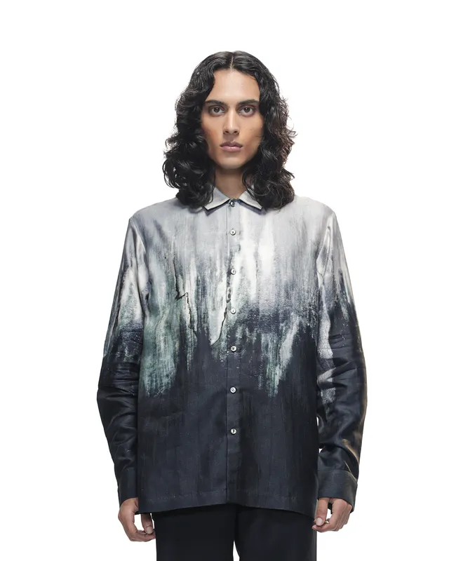 COUNTRYMADE Shirts Molten Metal Shirt en soie imprimée