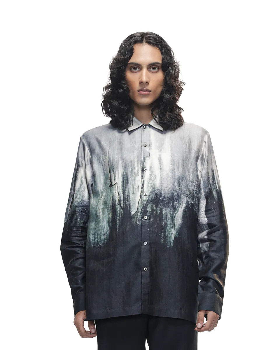 COUNTRYMADE Shirts Molten Metal Shirt en soie imprimée