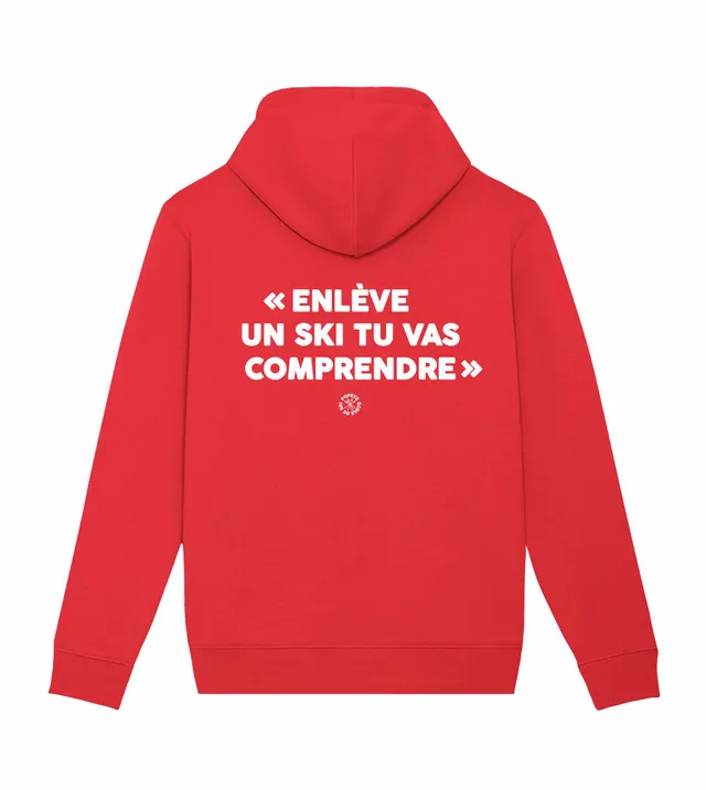 Juste Un T-shirt Sweats à Capuche Enlève un ski sweat bleu clair