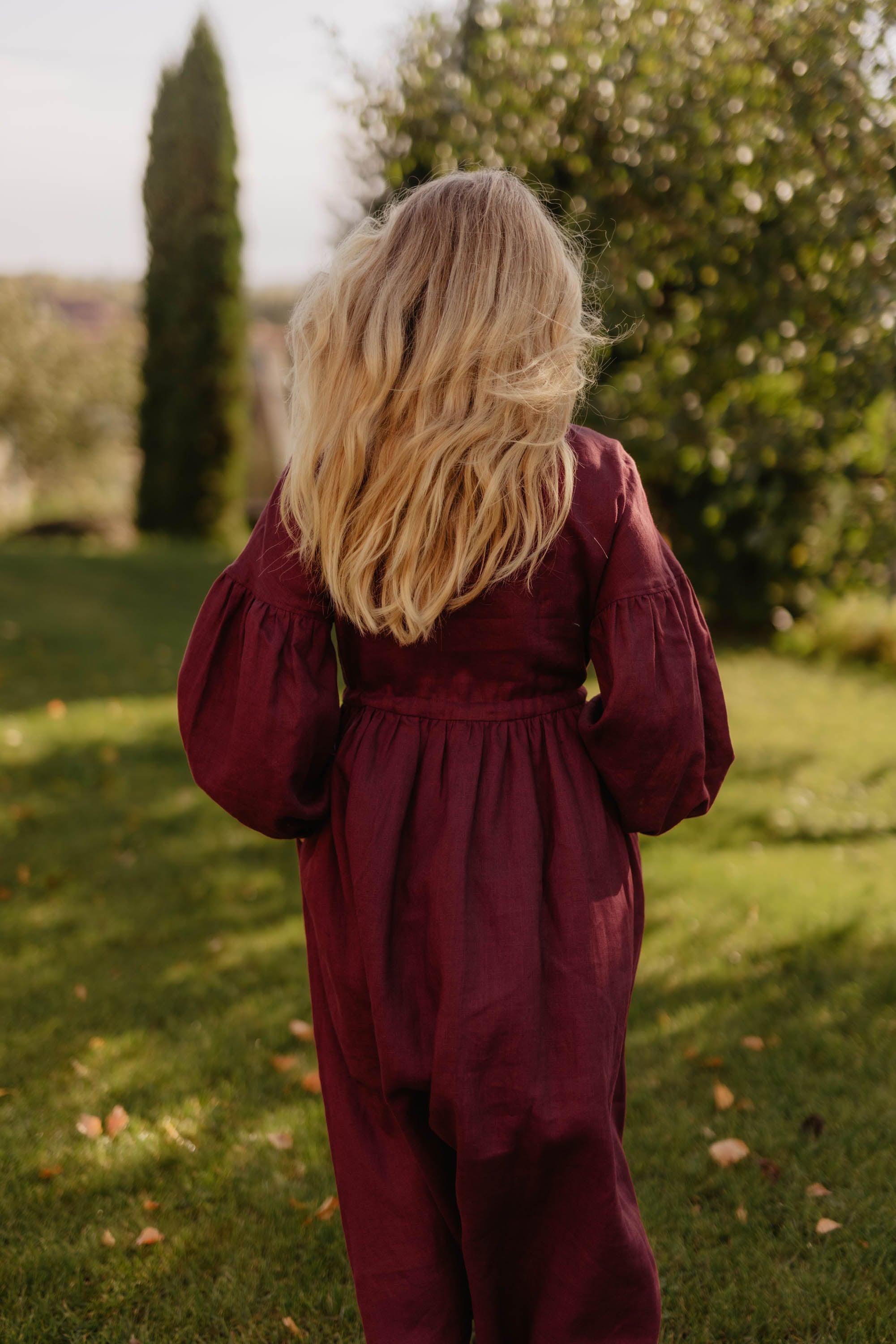 Laumė linen Linen Dresses Rugilė robe en lin à carreaux