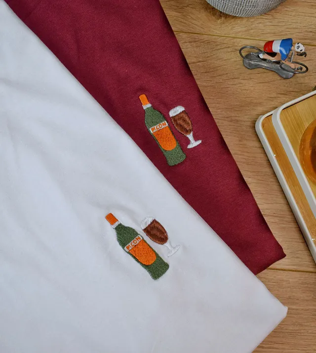 Juste Un T-shirt T-shirts Brodés Picon brodé coton bio
