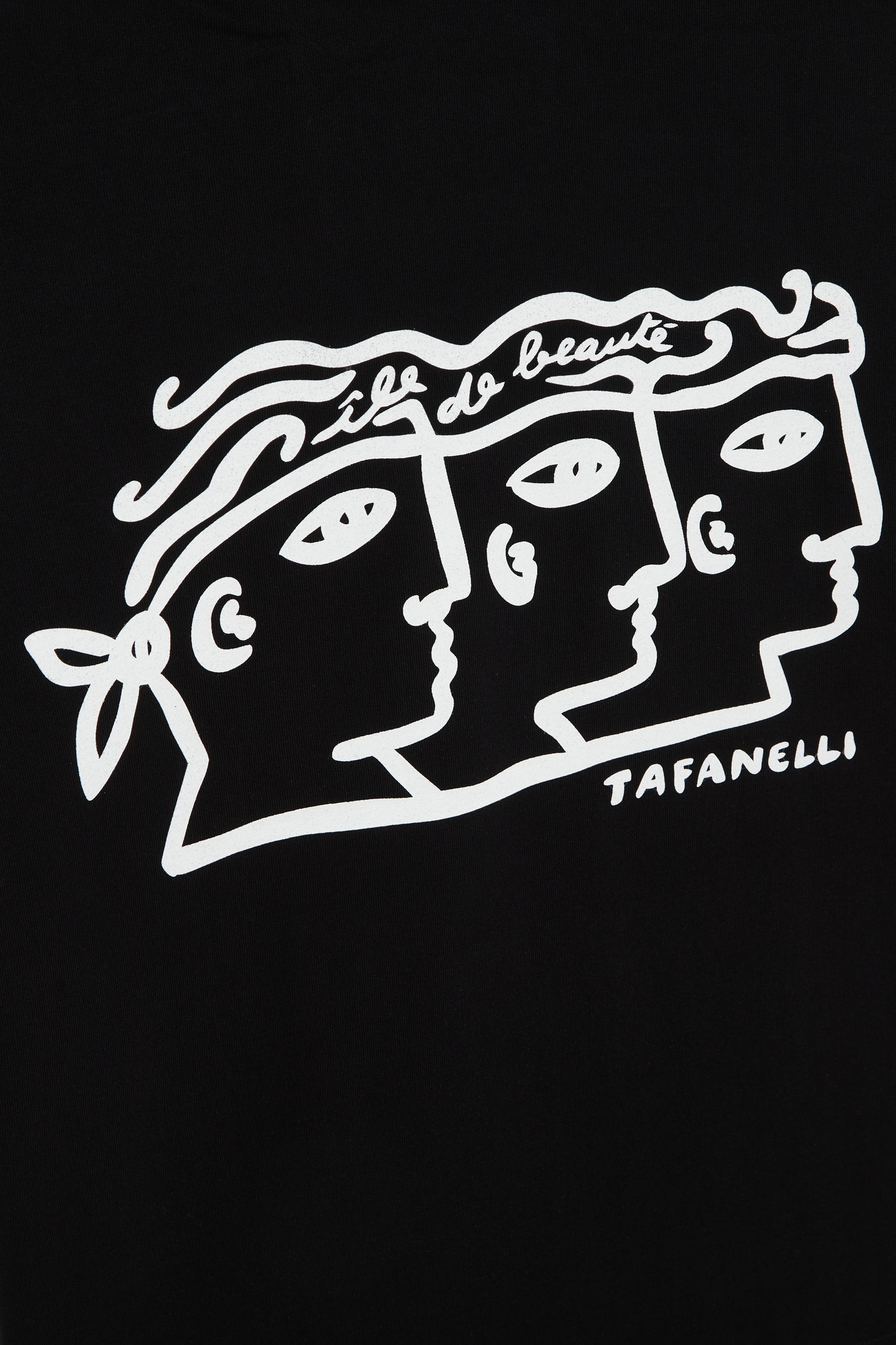 TAFANELLI T-Shirts La Trinità T-shirt noir coton 280 g