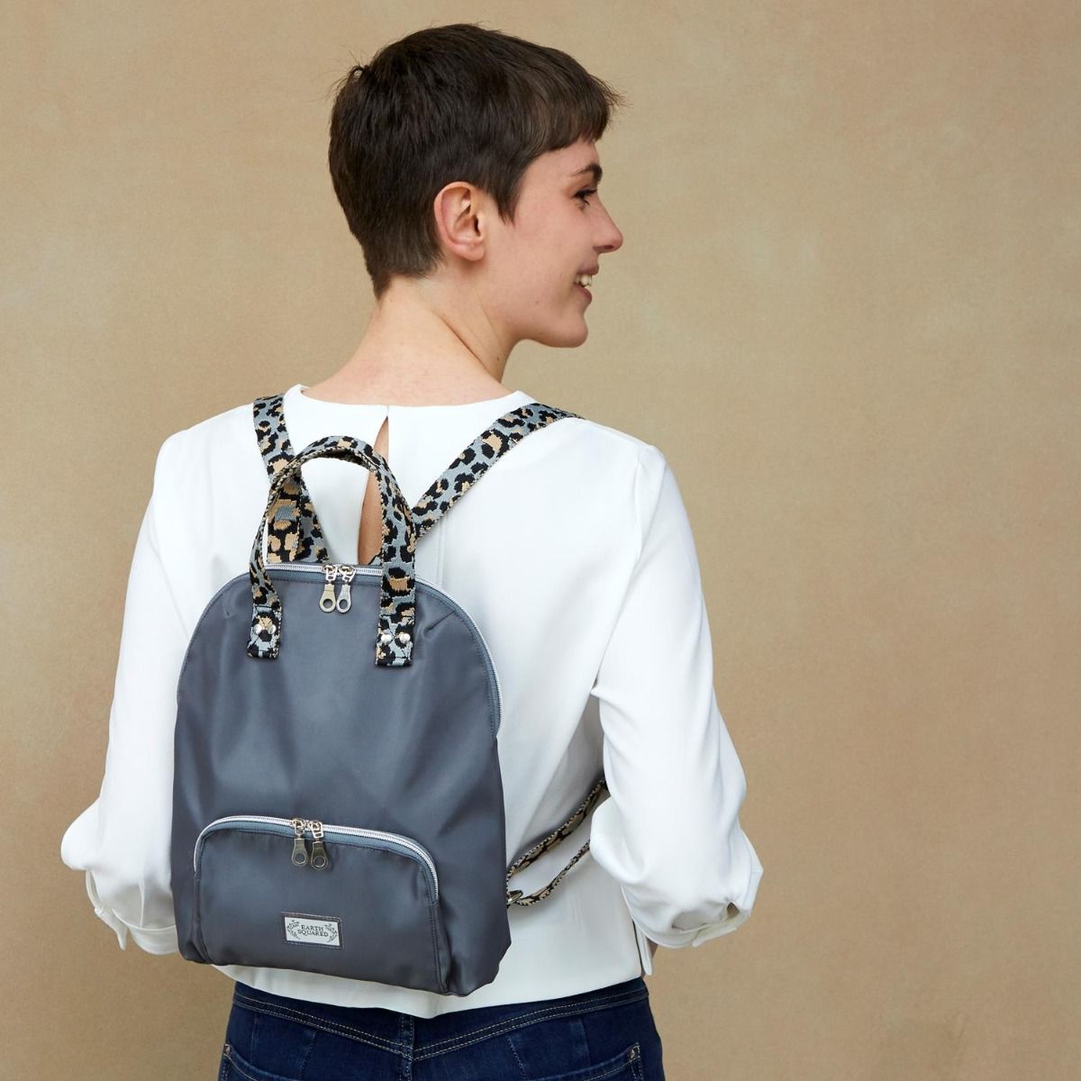 Sourire Multicolore Sacs et pochettes Sac à dos Alice sac à dos gris anse léopard imperméable