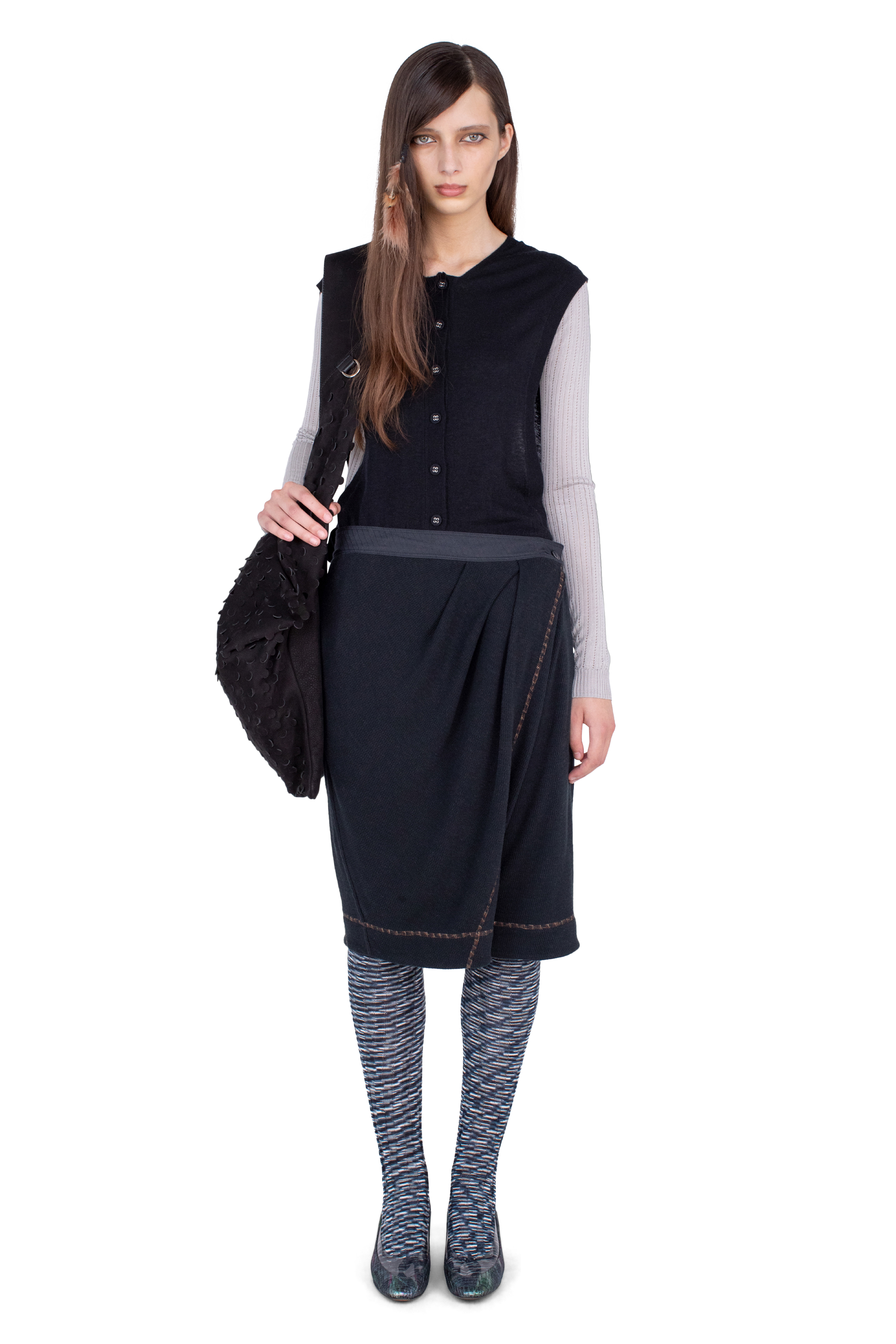 Kiko Kostadinov Knitwear GUILLEMOT Cocoon Cardigan cardigan Nebular Black