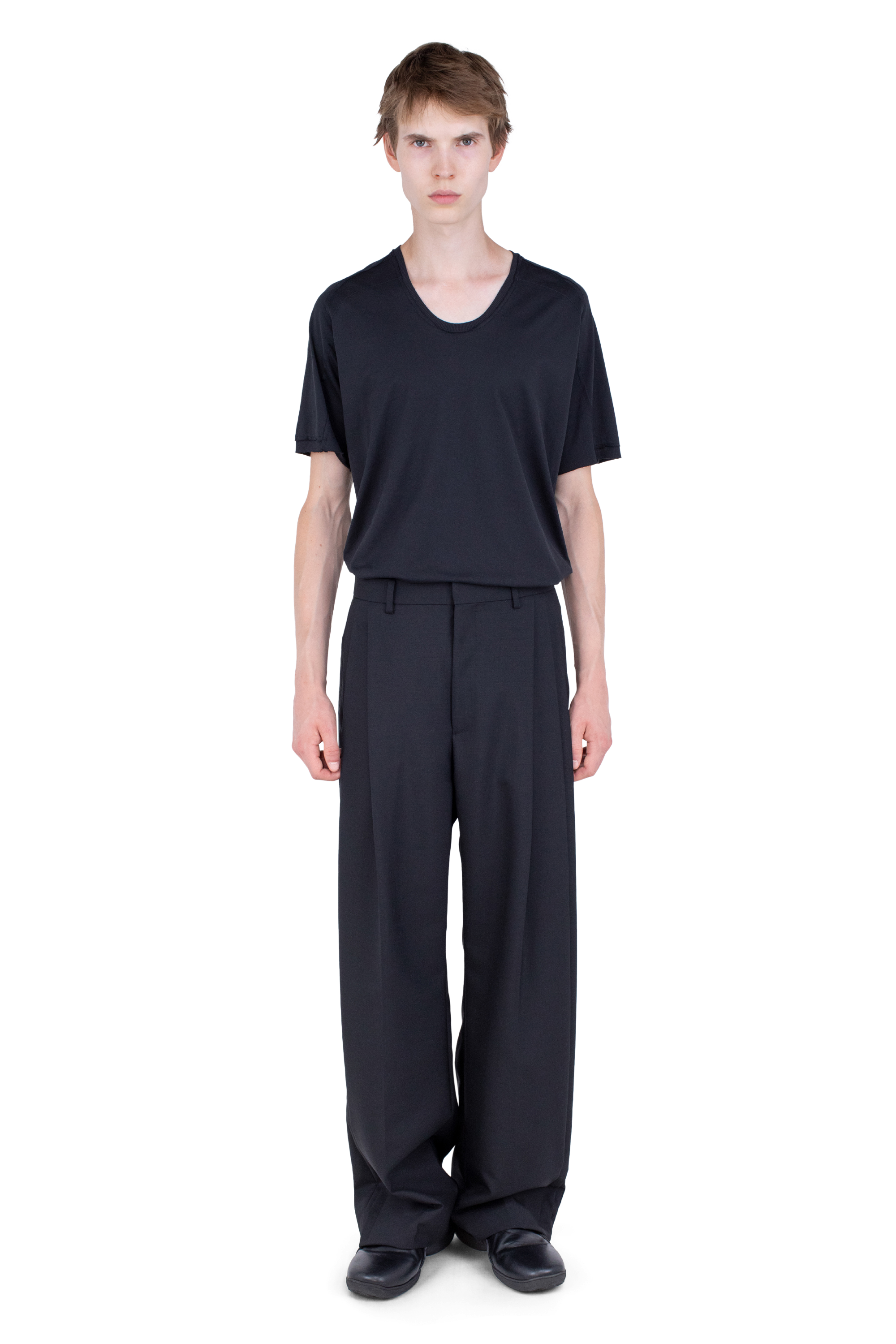 Kiko Kostadinov Tops ASTRO Short Sleeve Top top noir ajusté