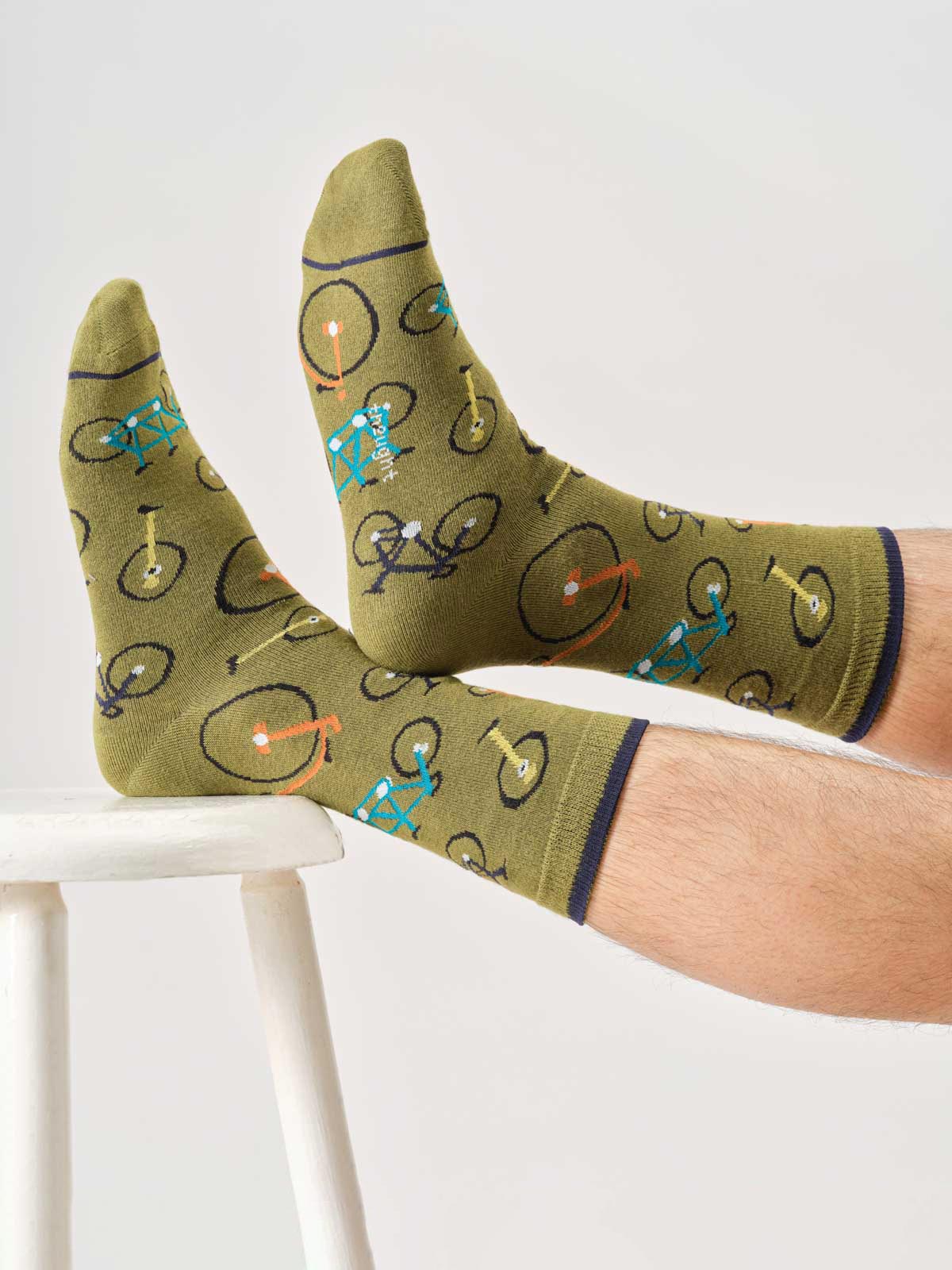 Sourire Multicolore Chaussettes homme Coffret de chaussettes cyclisme pour homme en bambou 4 paires