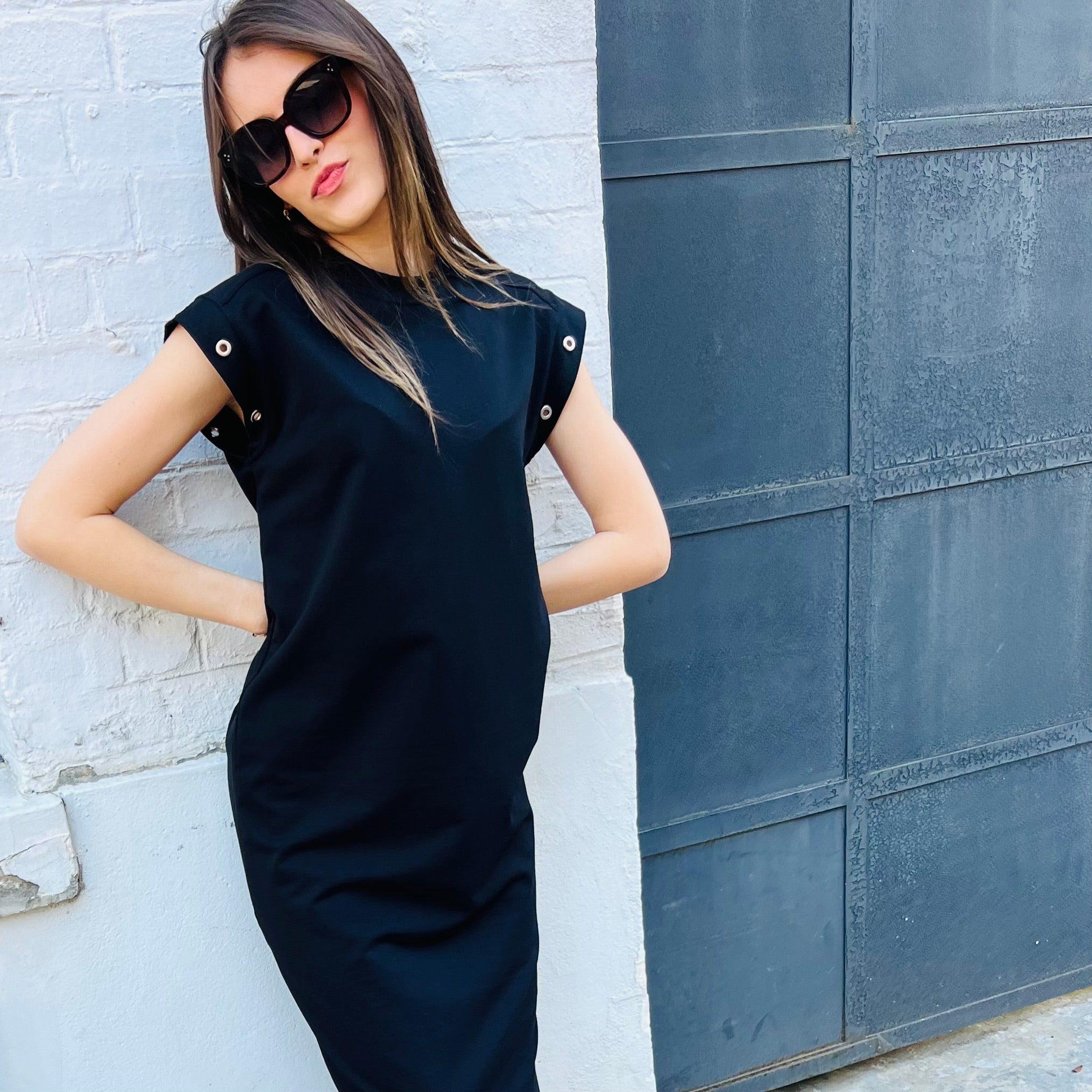 PANTRUCHE Robes LOU robe longue noire S/M à M/L en coton
