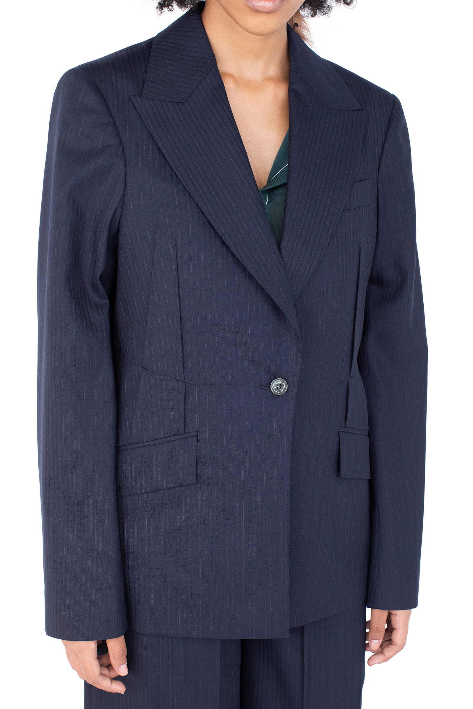 Kiko Kostadinov Outerwear TRIPOLINA Tailored Jacket veste tailleur Navy en laine