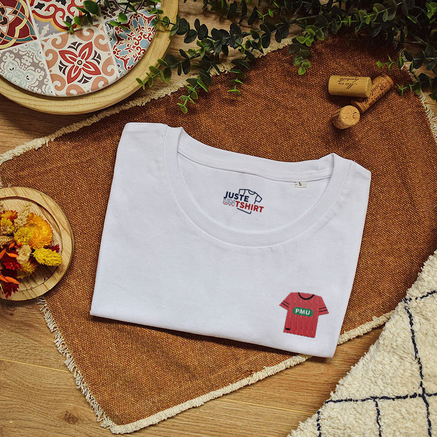 Juste Un T-shirt T-shirts Brodés Stade Rennais T-shirt rouge bordeaux