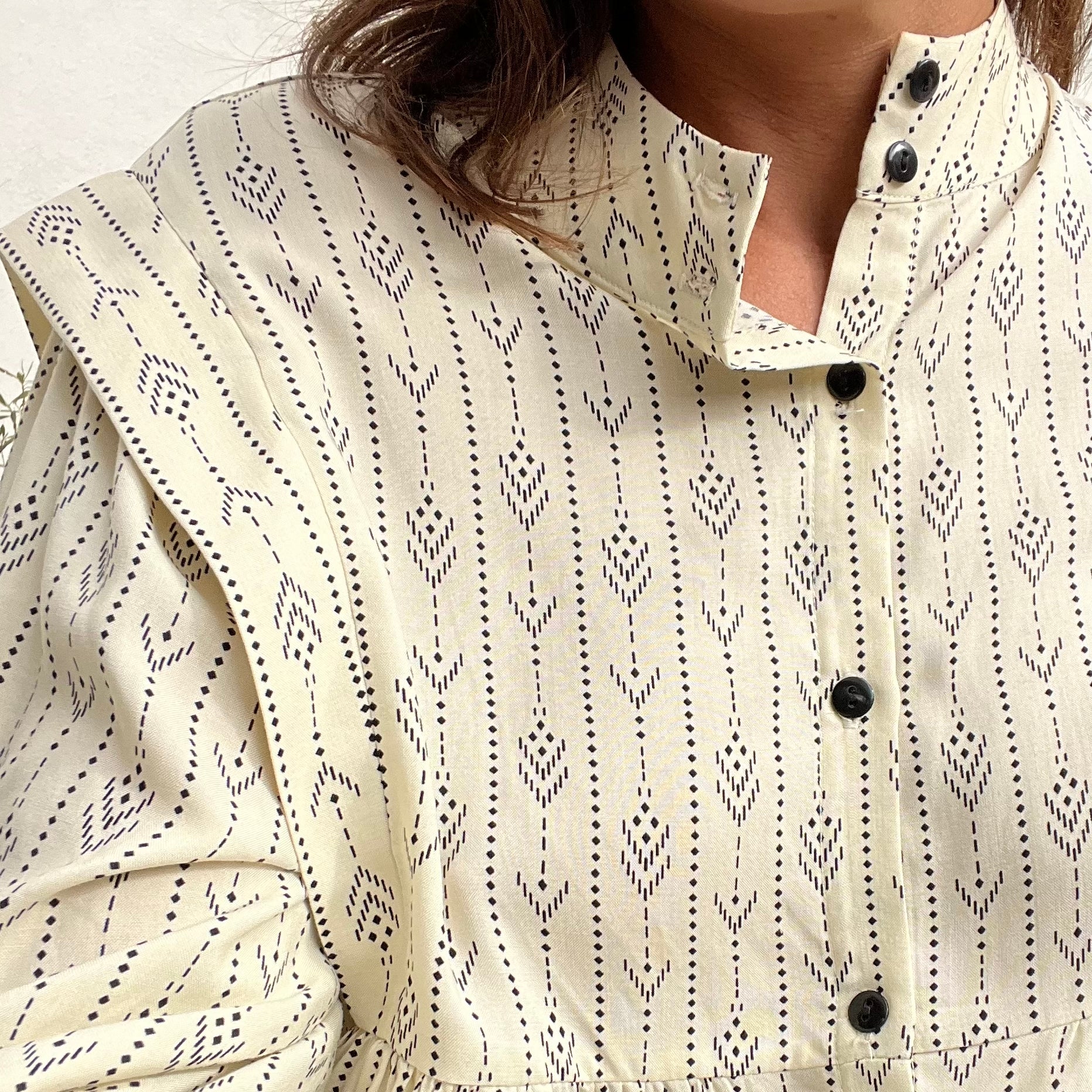 PANTRUCHE Chemises Blouse NINA Ethnique blouse crème viscose