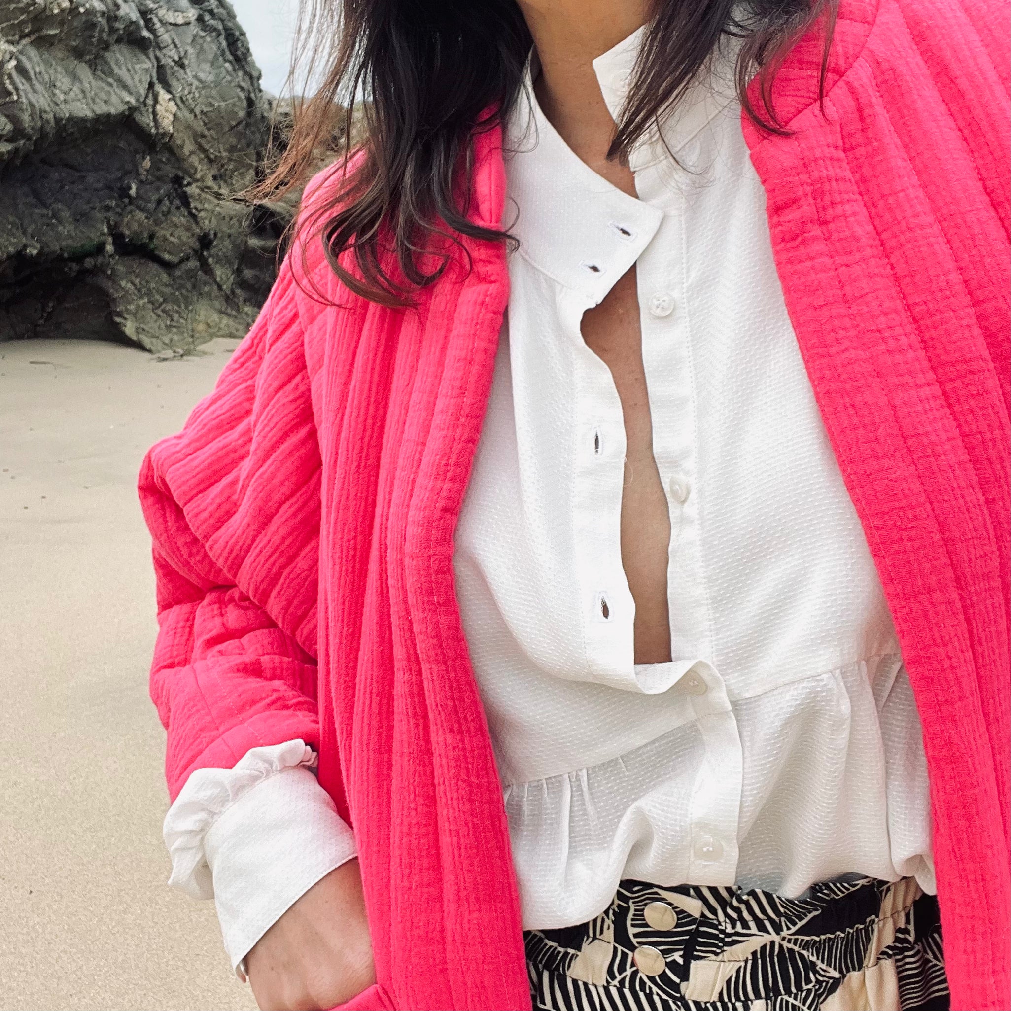 PANTRUCHE Chemises NINA blouse blanche plumetis doublée