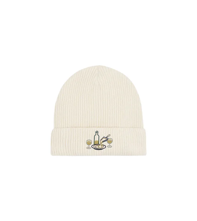 Juste Un T-shirt Bonnets Raclette bonnet brodé bleu marine