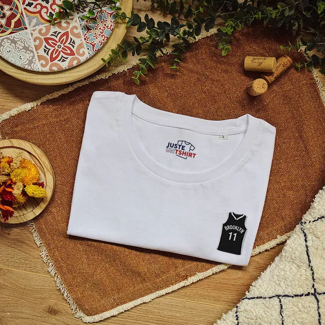 Juste Un T-shirt T-shirts Brodés Brooklyn Nets t-shirt brodé basket