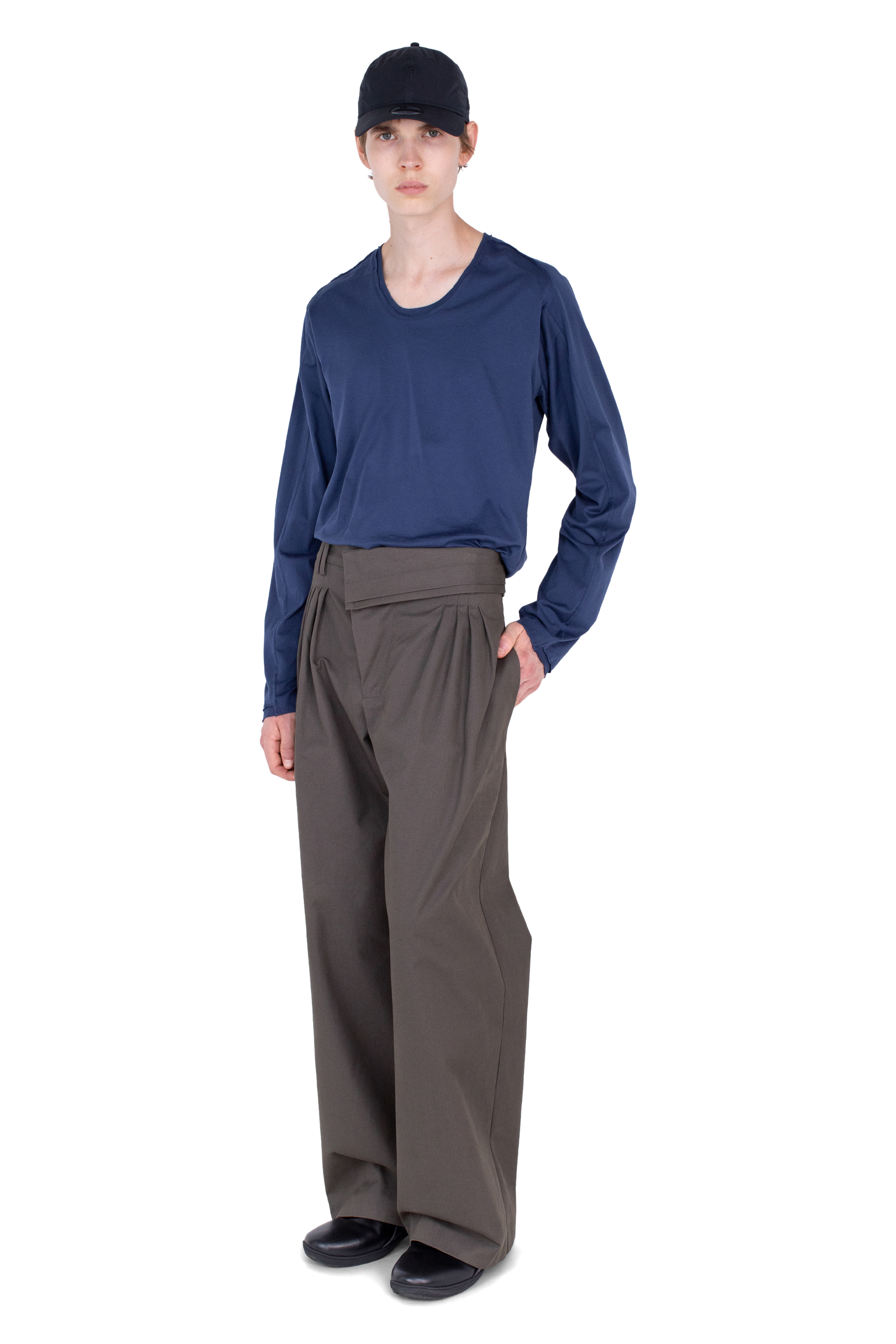 Kiko Kostadinov Bottoms DIEZE pantalon large Khaki en coton