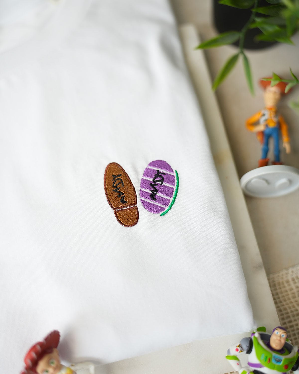 Juste Un T-shirt T-shirts Brodés Andy t-shirt brodé coton bio