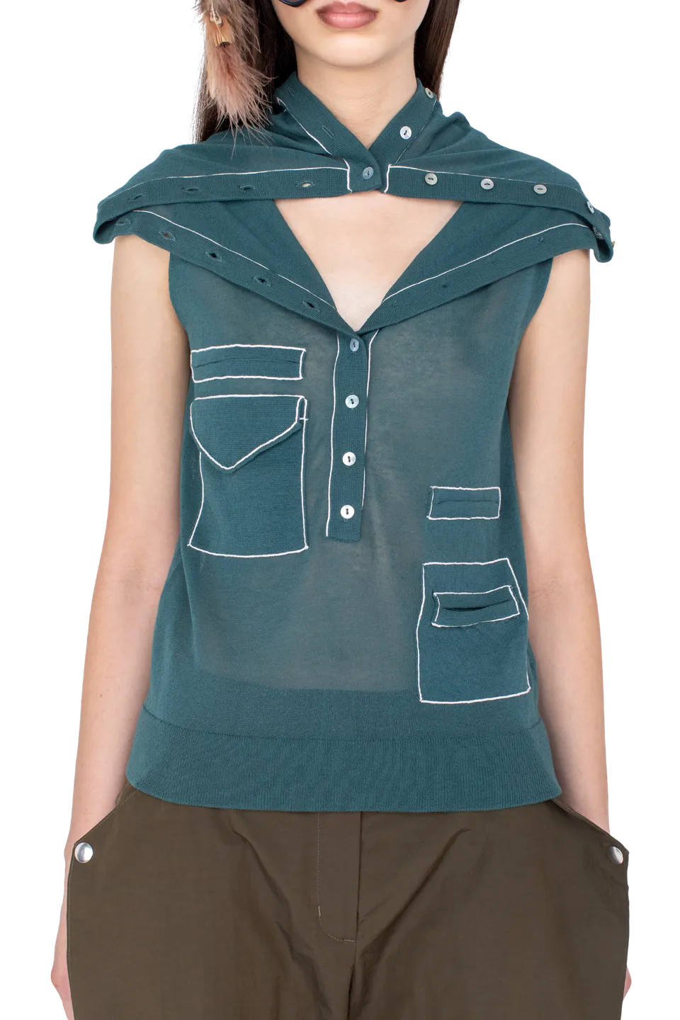 Kiko Kostadinov Knitwear KREINER Knit Roll Neck pull vert loden