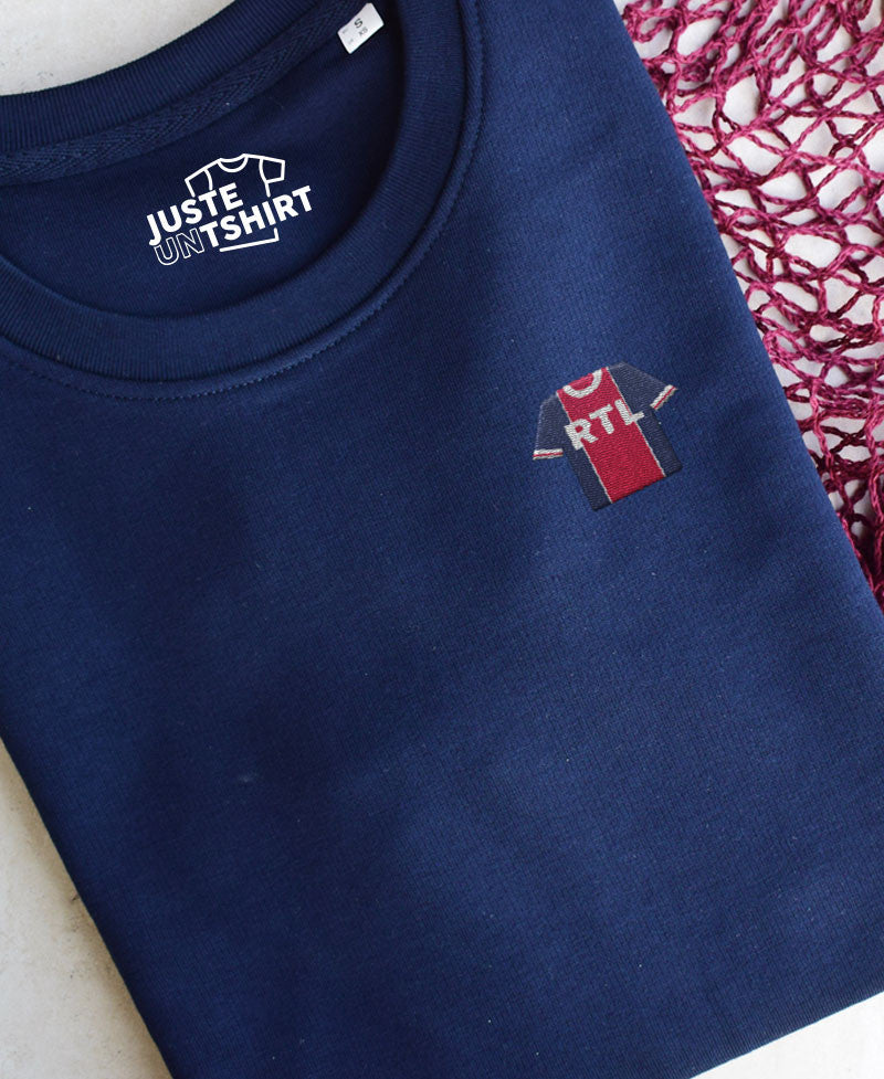 Juste Un T-shirt Sweats Brodés PSG sweat brodé gris chiné