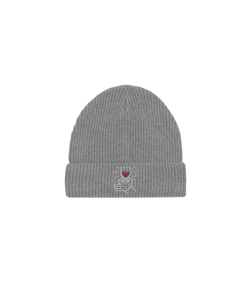 Juste Un T-shirt Bonnets Coeur Rouge bonnet brodé apéro