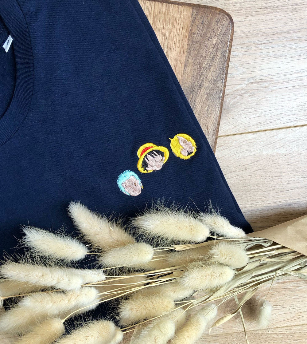 Juste Un T-shirt T-shirts Brodés Luffy t-shirt brodé déstockage