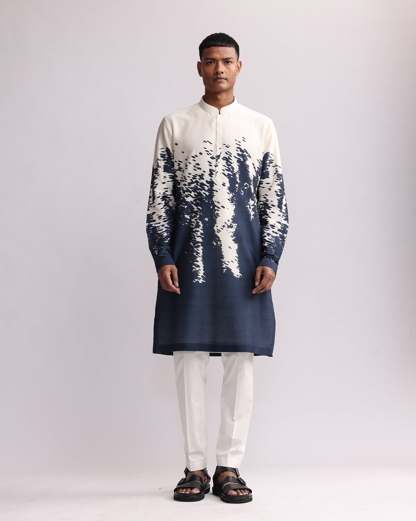 COUNTRYMADE Kurtas Ombre Shadow Kurta kurta chanderi bleu marine