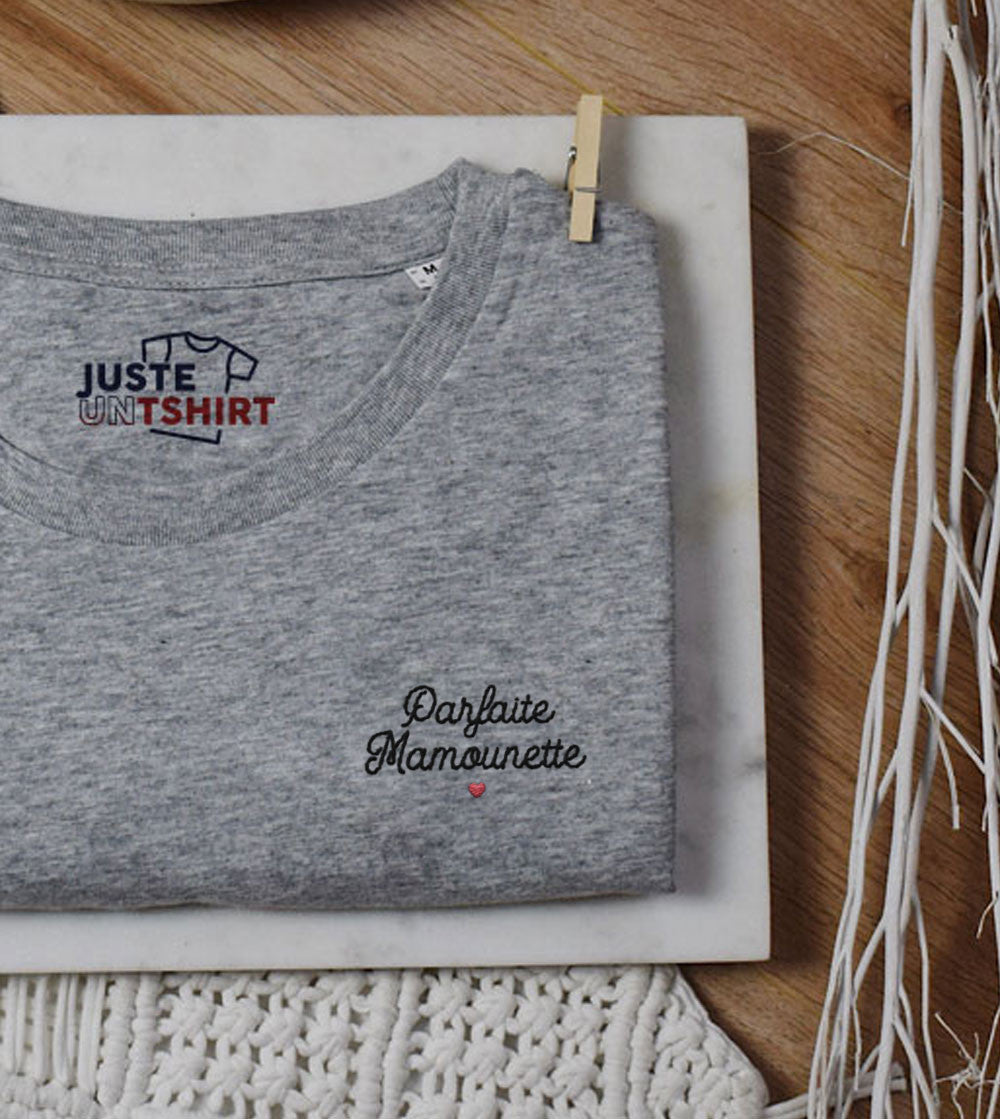 Juste Un T-shirt T-shirts Brodés Mamounette Parfaite t-shirt brodé maman