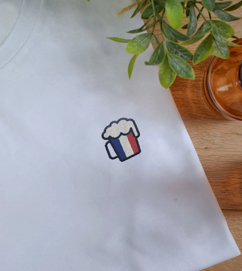 Juste Un T-shirt T-shirts Brodés Bière France T-shirt brodé