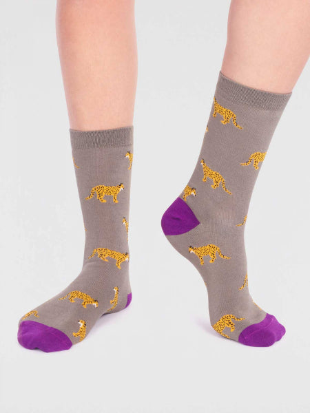 Sourire Multicolore Chaussettes femme Zuri jungle pochette 2 paires bambou