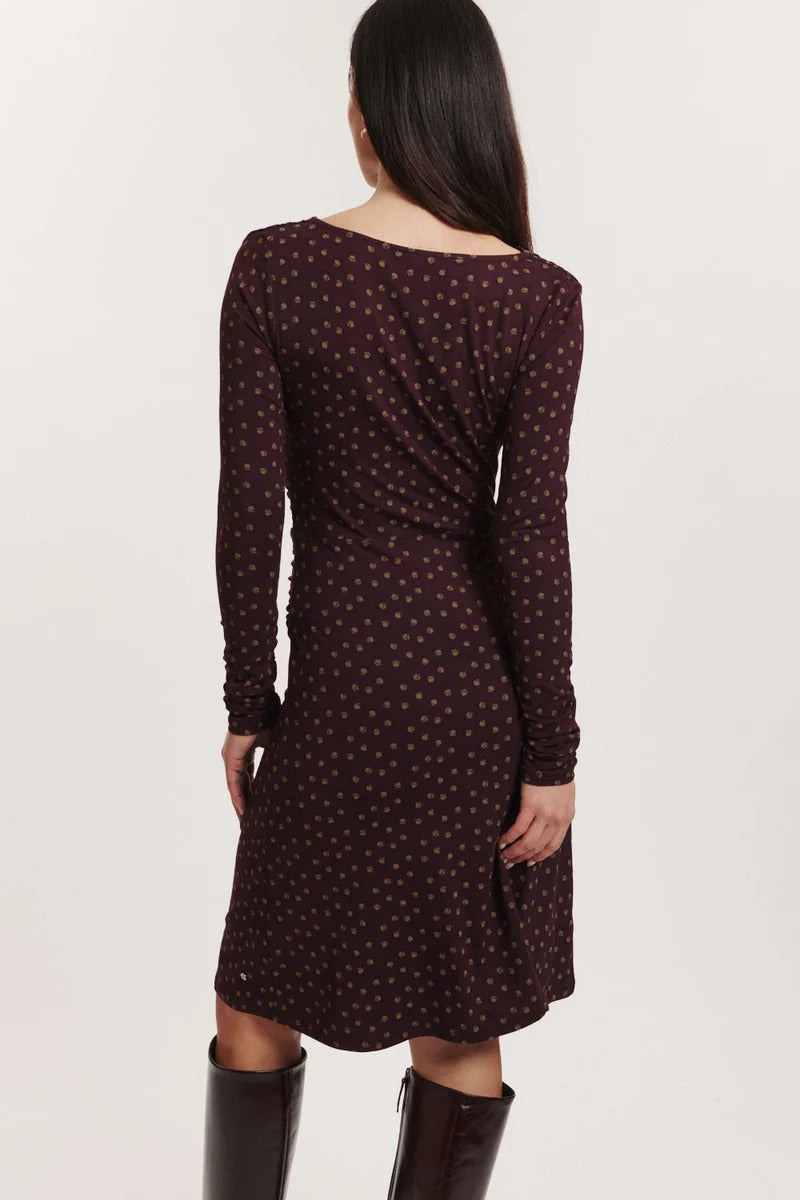 Sourire Multicolore Robes Robe Junee robe bordeaux en jersey Ecovero XS