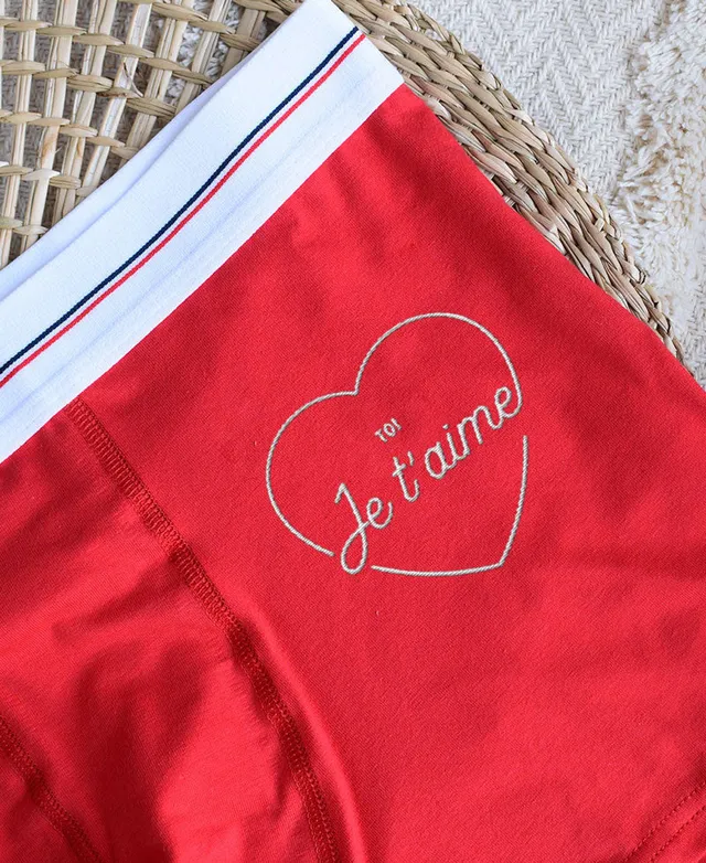 Juste Un T-shirt Boxers Je t'aime toi boxer rouge amour