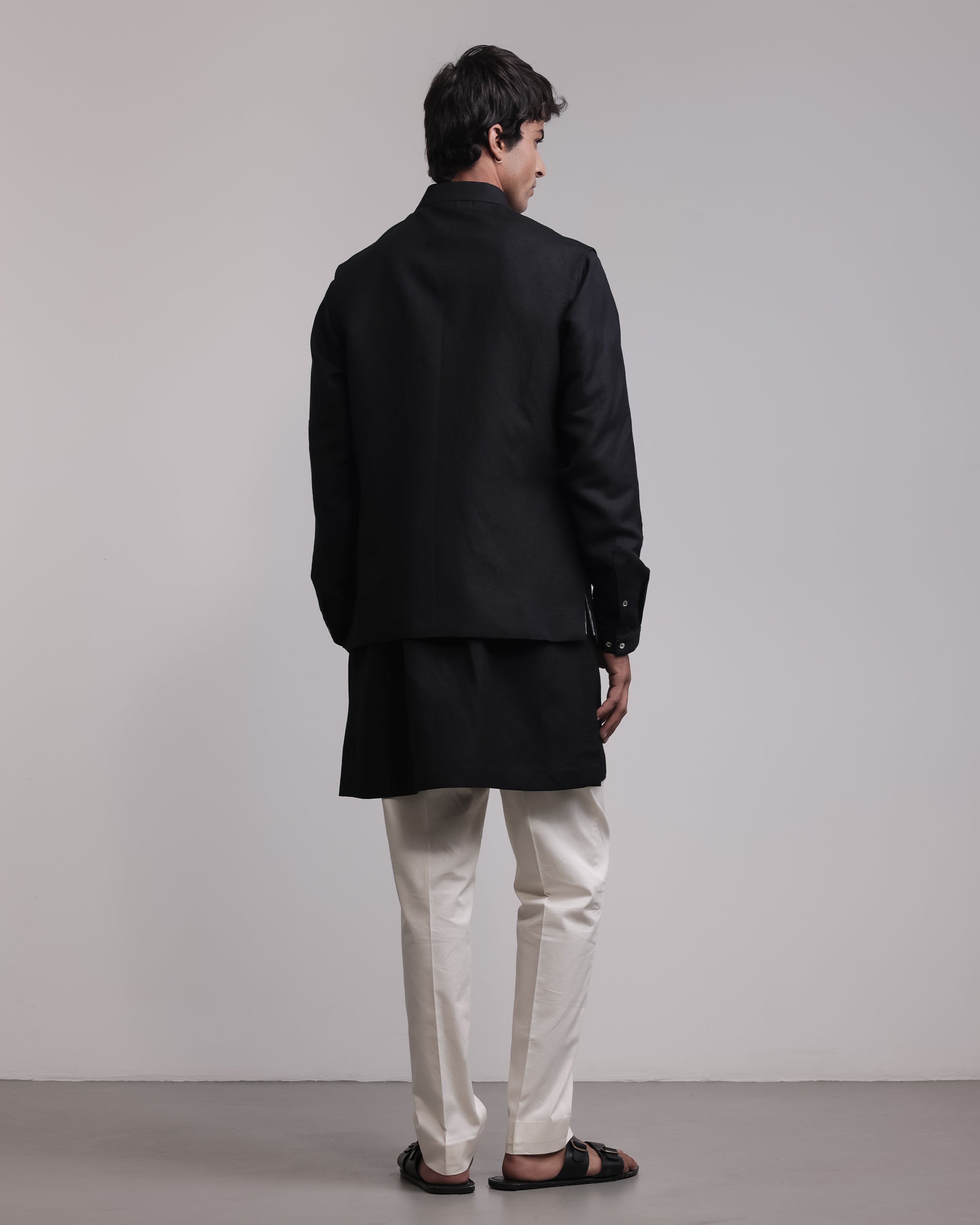 COUNTRYMADE Nehru Jackets Cloud Bundi Kurta Set ensemble brodé