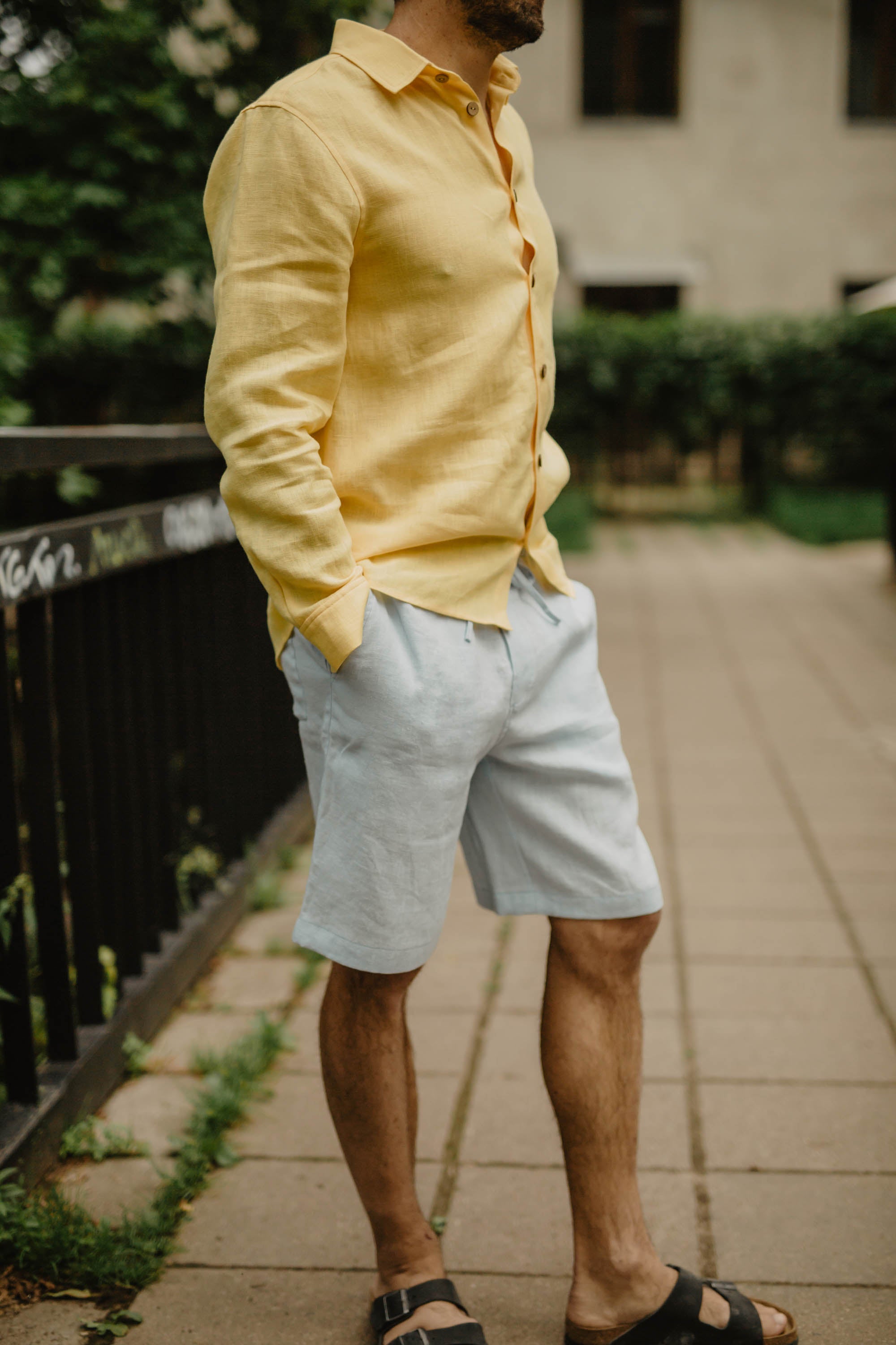 Laumė linen Men's clothing TIKLIS short en lin homme naturel