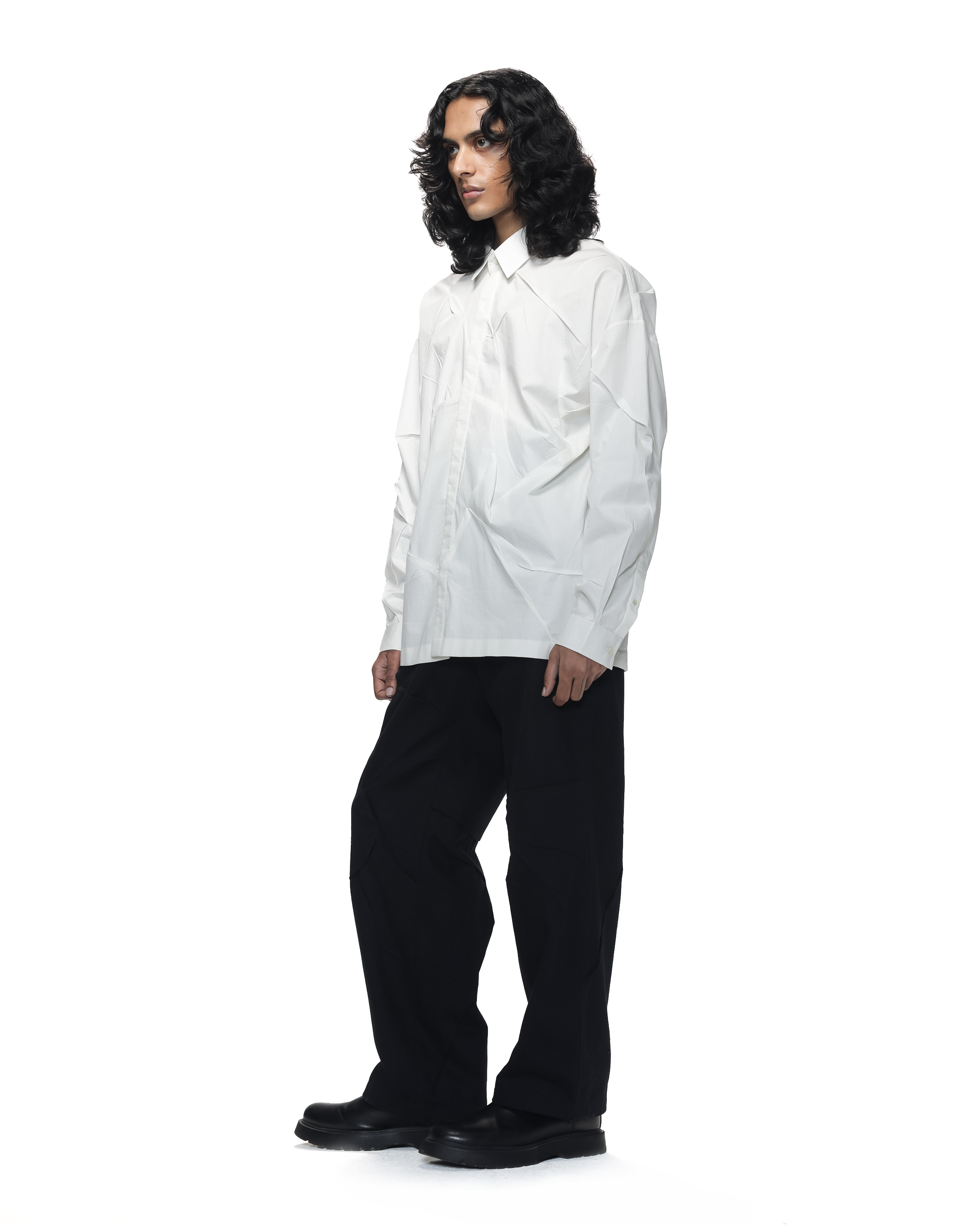 COUNTRYMADE Shirts Deformed Hand Tuck Shirt chemise en coton twill sur commande